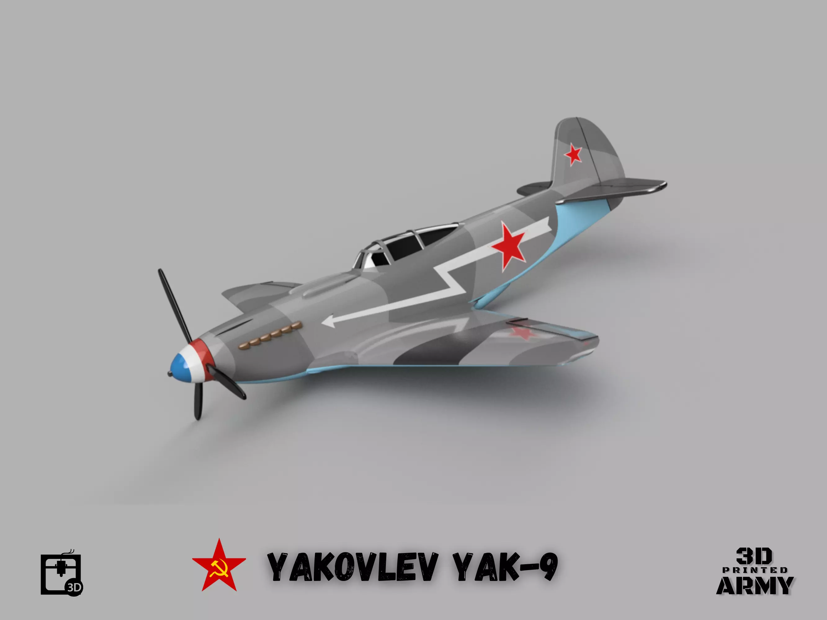 Yakovlev YaK-9 scalemodel - scale 1-44 3D print model_0