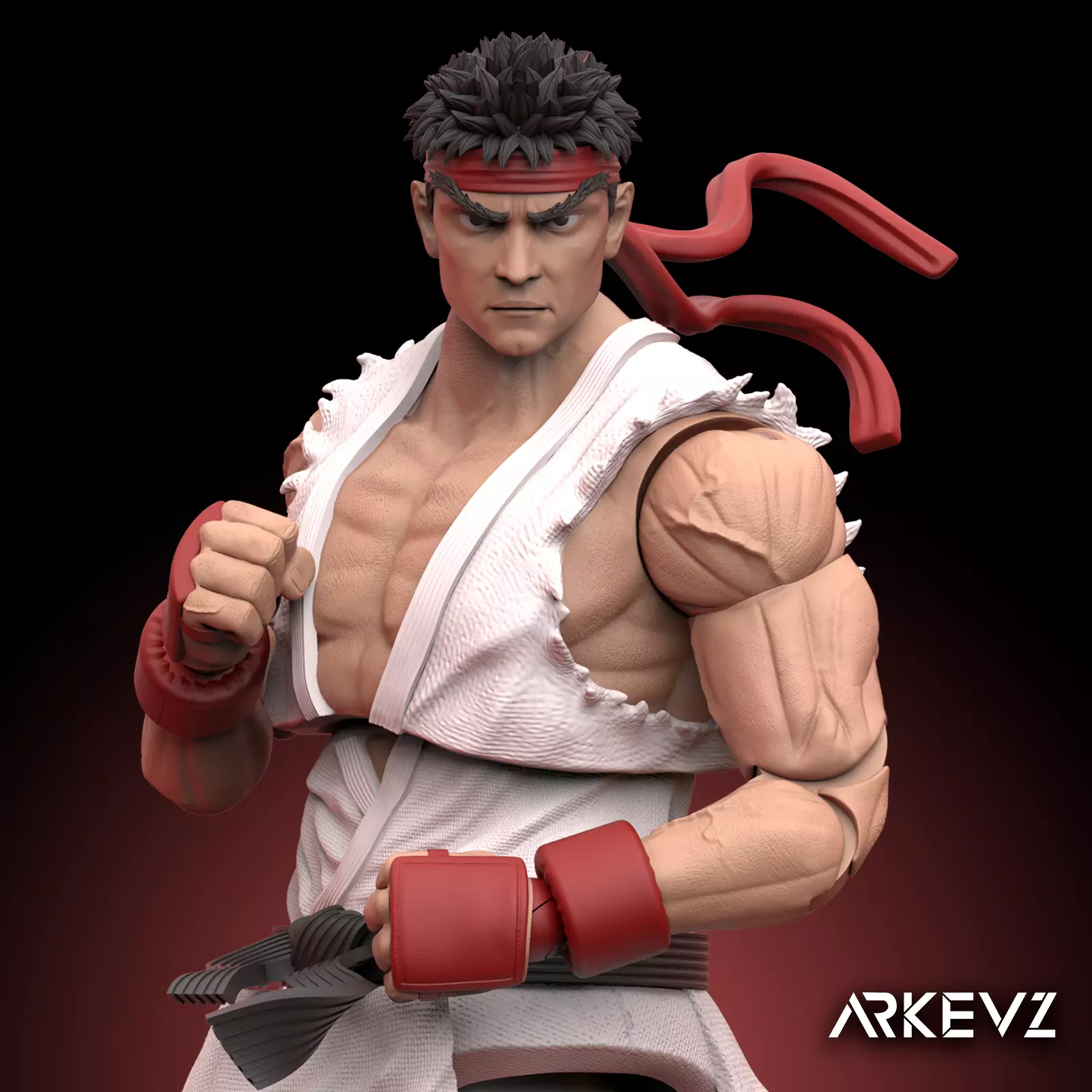 Action Figure Ryu Street Fighter 3D print model_0