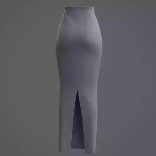3D Female skirt - Long pencil skirt