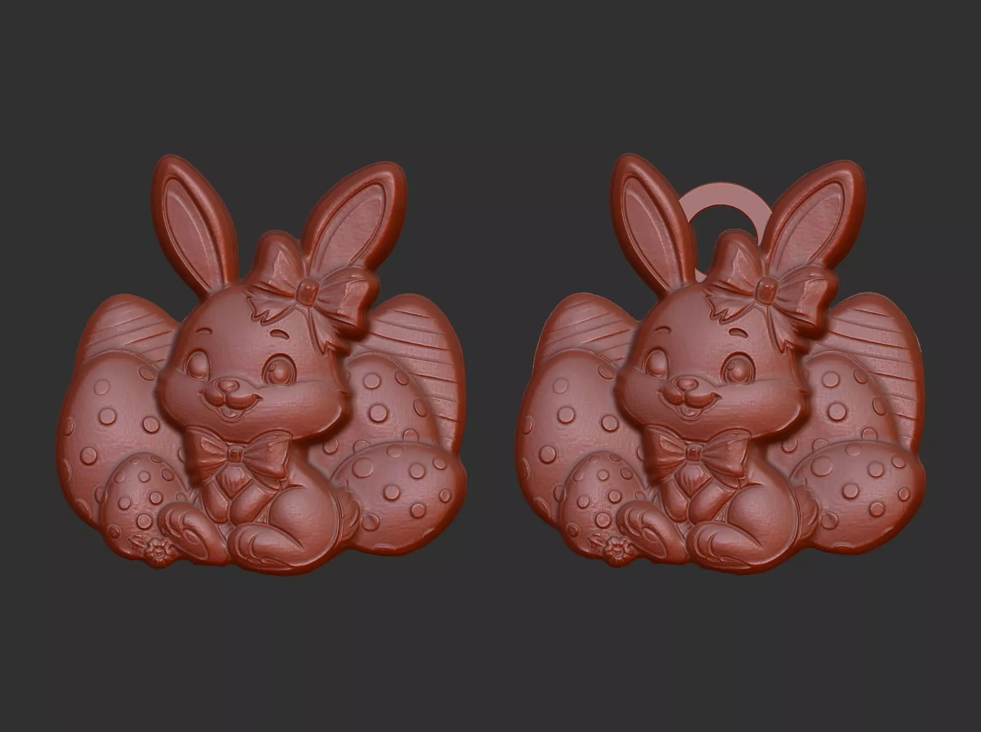 easter bunny eggs decor 3D print model