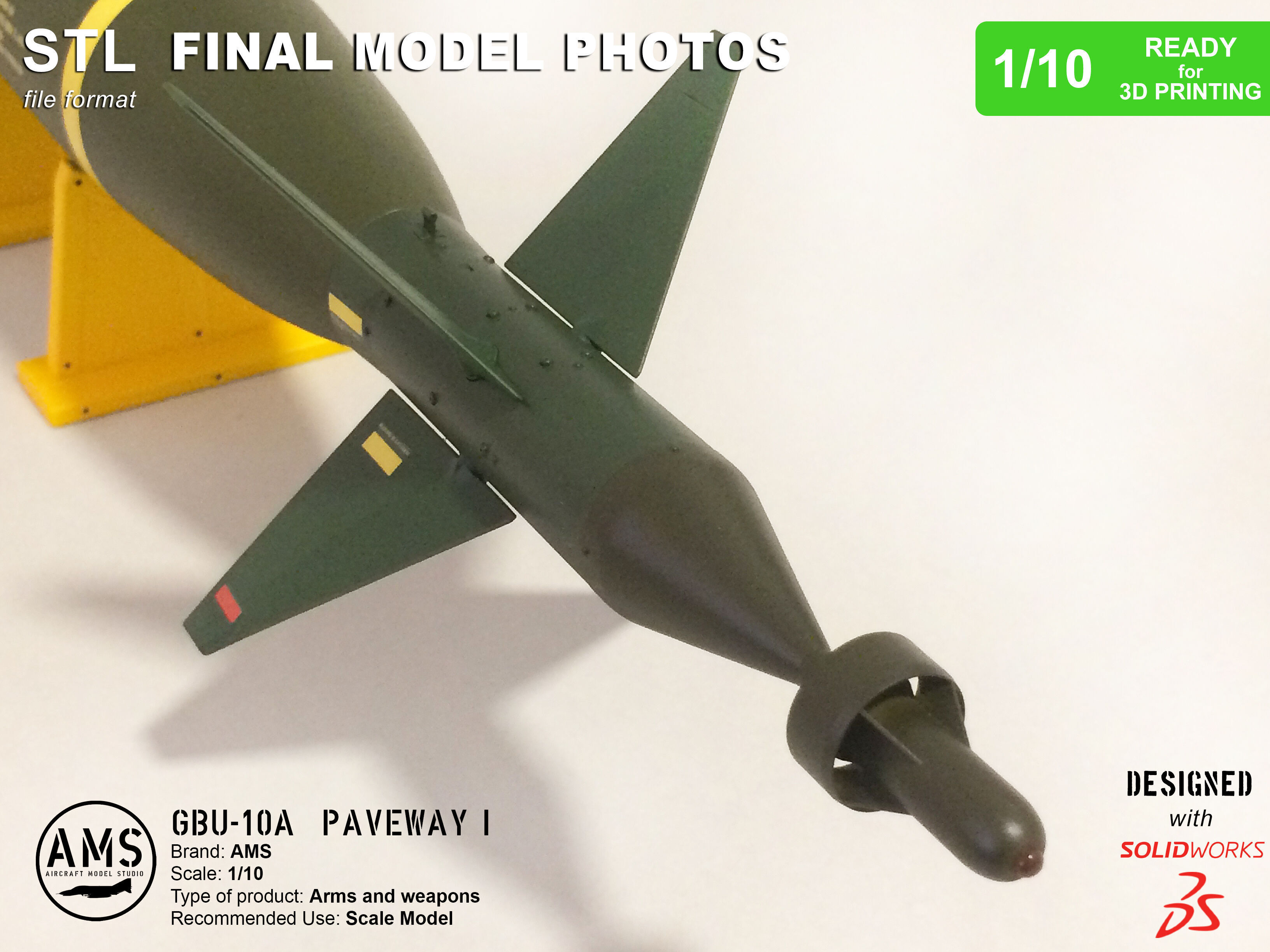 GBU-10A Paveway I - Scale 1-10 3D print model_27