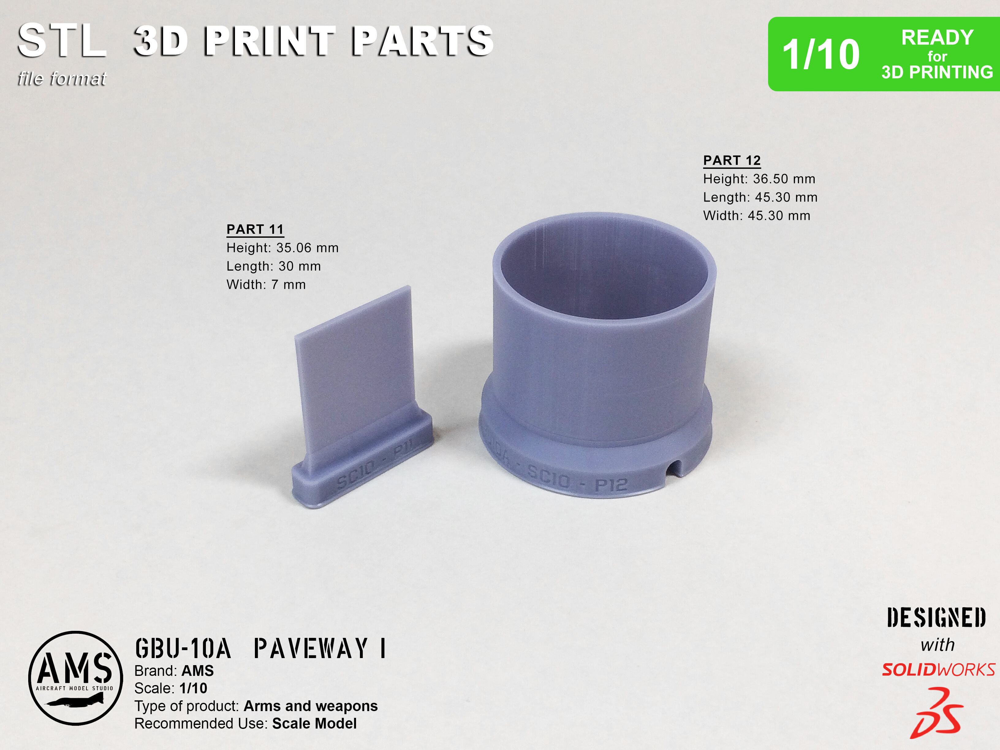 GBU-10A Paveway I - Scale 1-10 3D print model_21