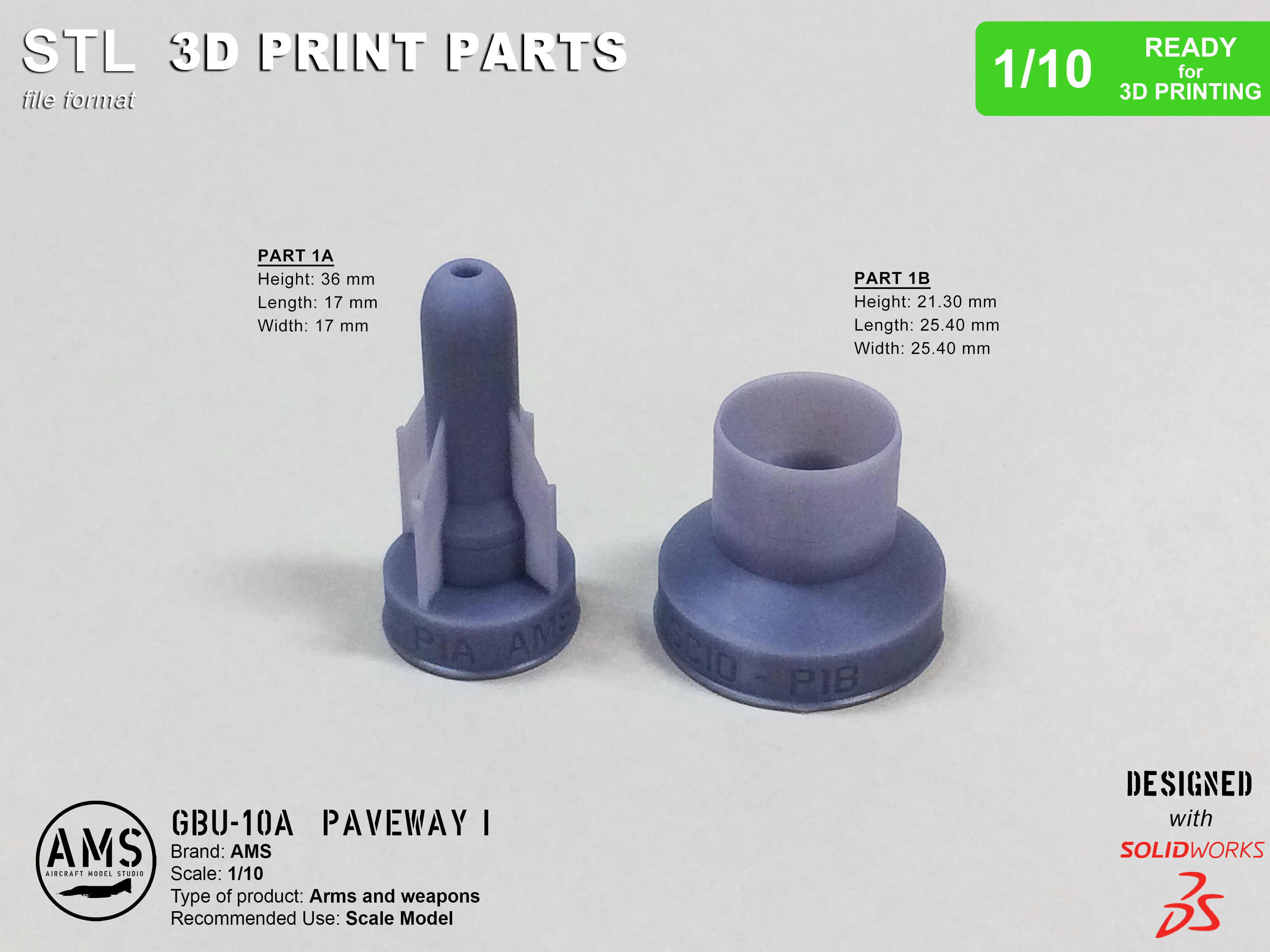 GBU-10A Paveway I - Scale 1-10 3D print model_15
