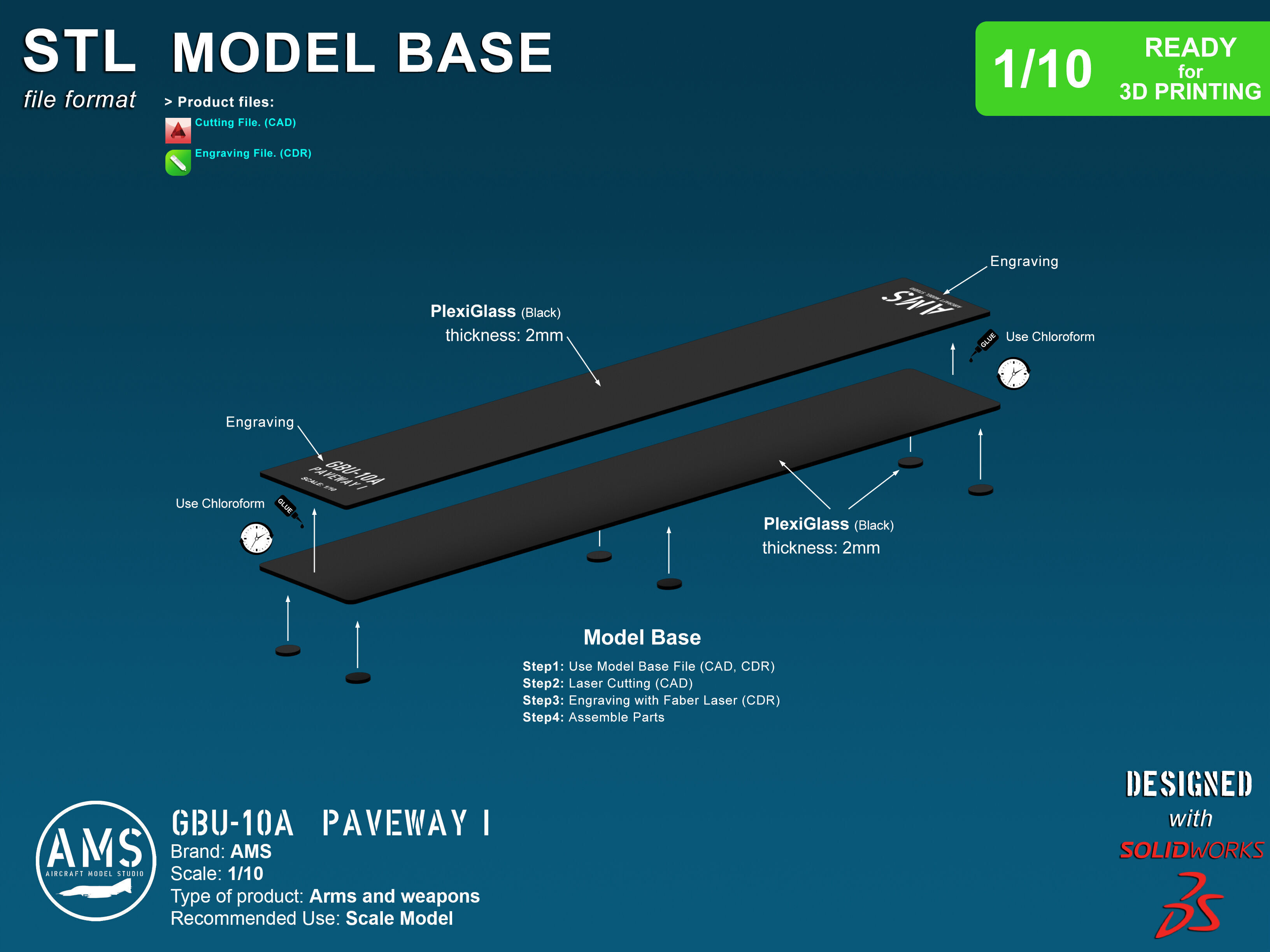 GBU-10A Paveway I - Scale 1-10 3D print model_13