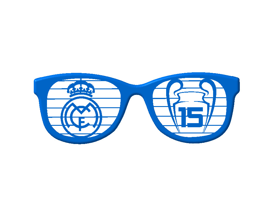 REAL MADRID 15 CHAMPIONS FAN SUNGLASSES 3D print model_1