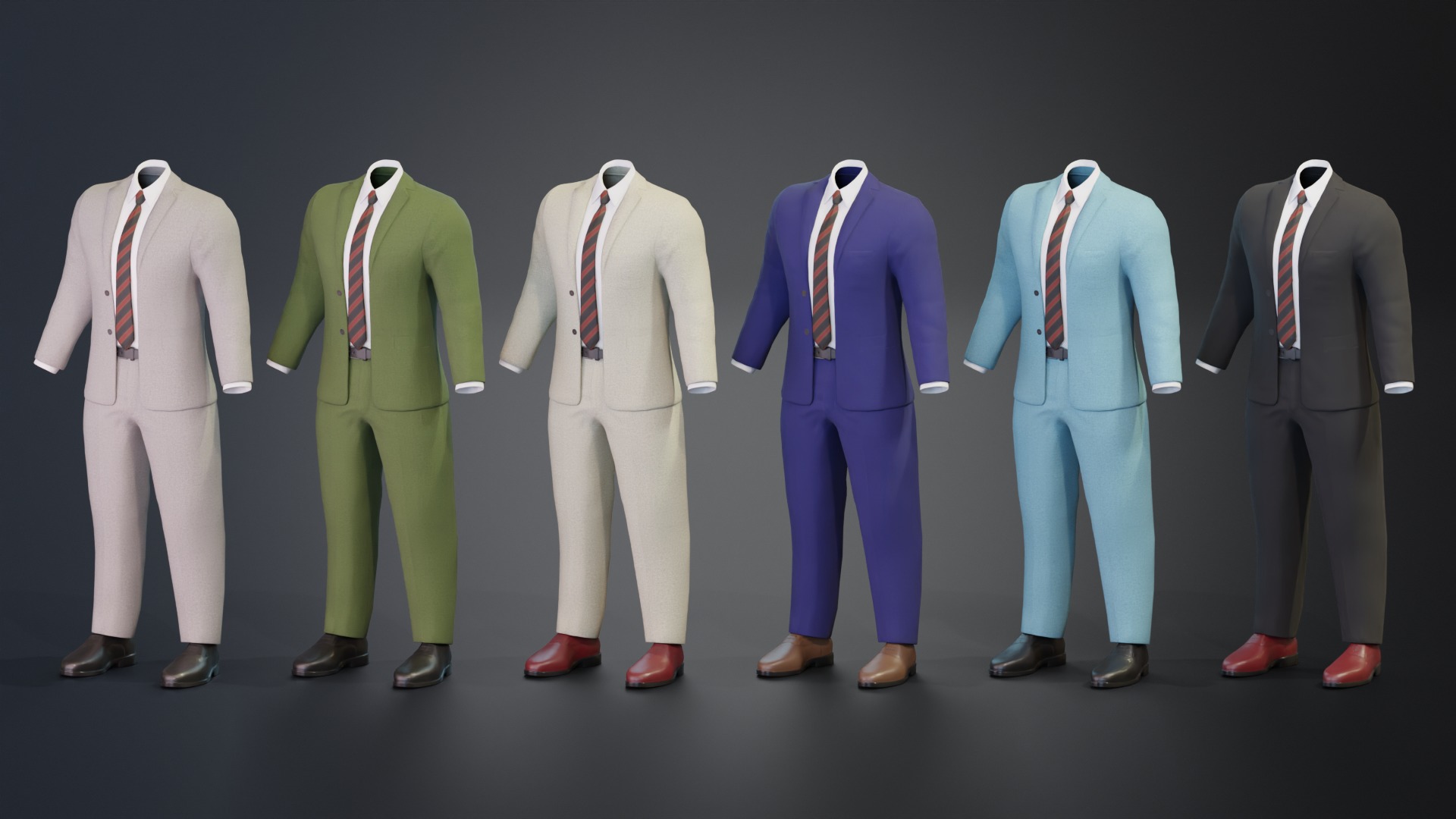 Men Formal Suit Collection - Animation and Game Ready _20