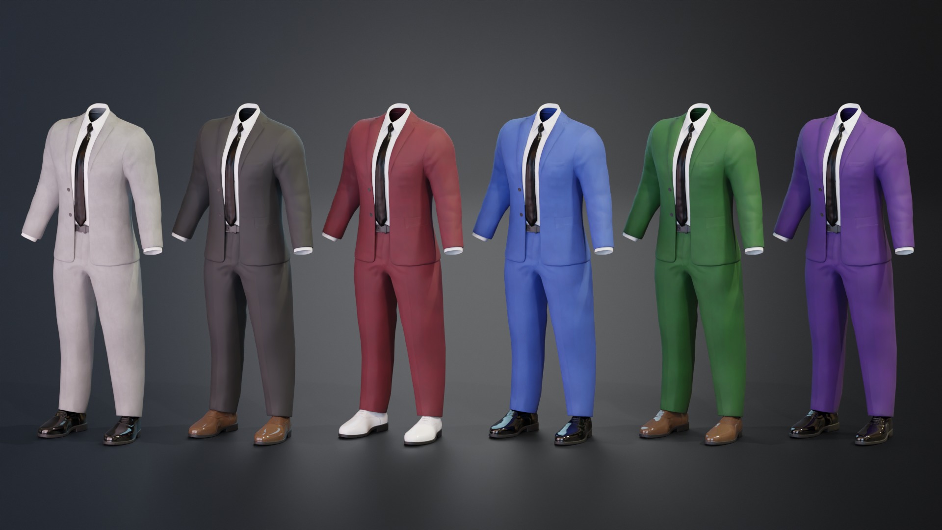 Men Formal Suit Collection - Animation and Game Ready _29