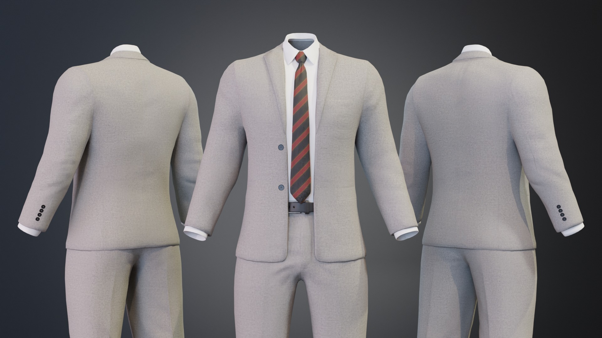 Men Formal Suit Collection - Animation and Game Ready _16