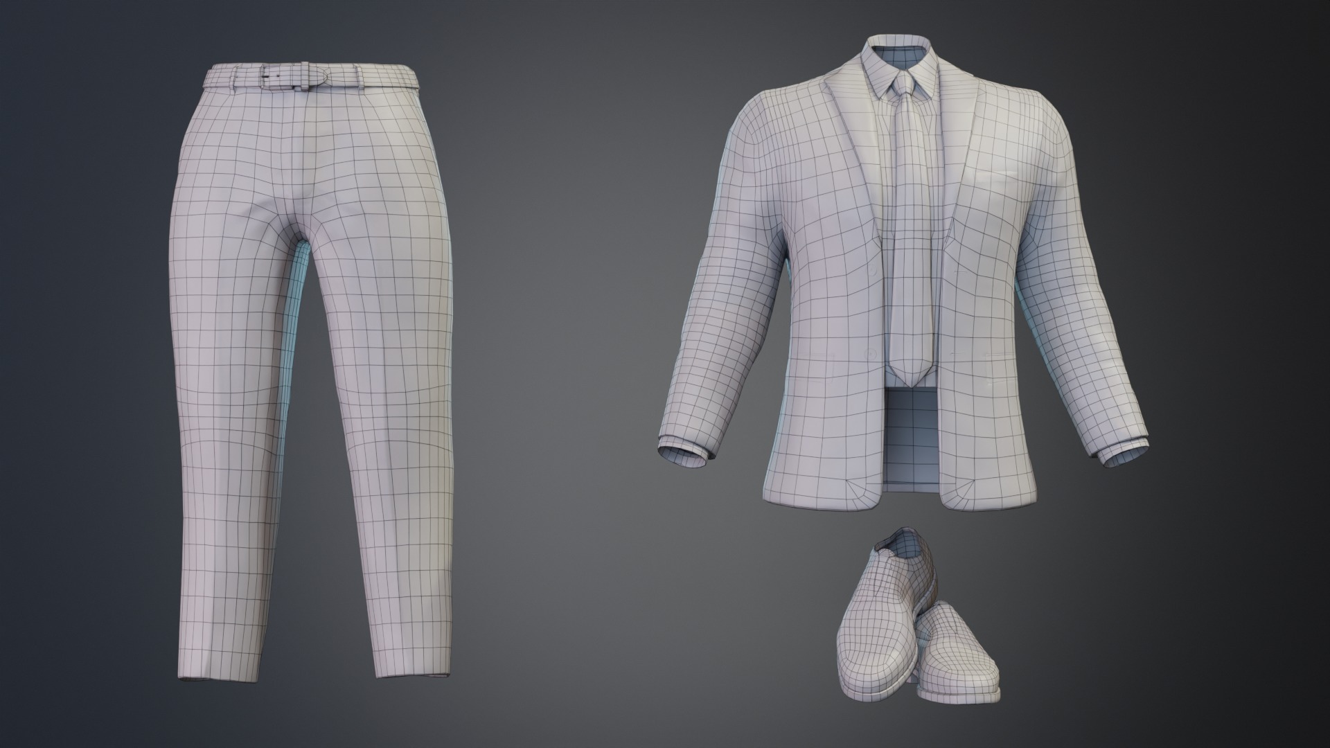 Men Formal Suit Collection - Animation and Game Ready _37