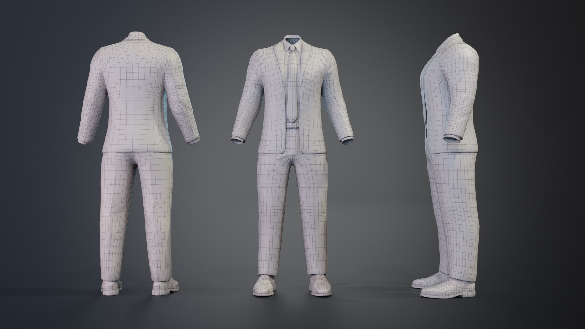 Men Formal Suit Collection - Animation and Game Ready _33