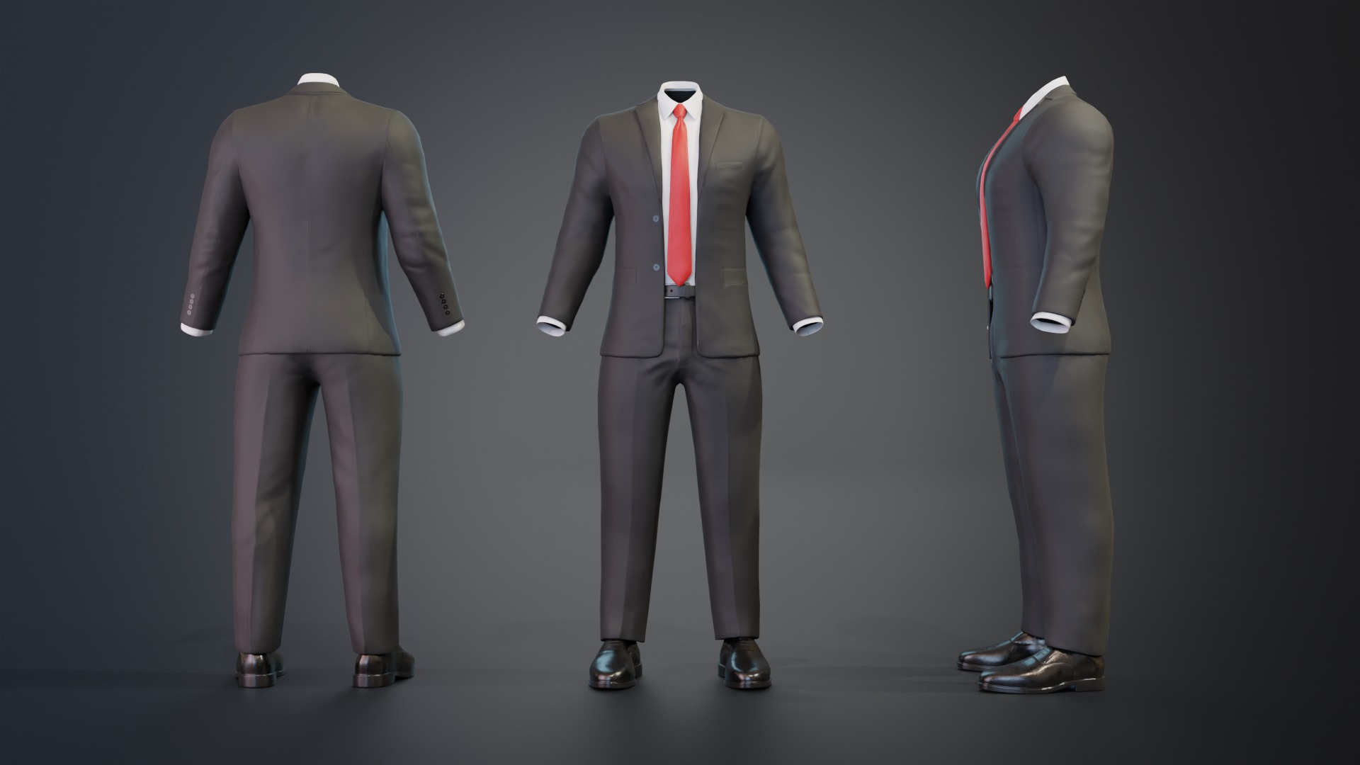 Men Formal Suit Collection - Animation and Game Ready _6