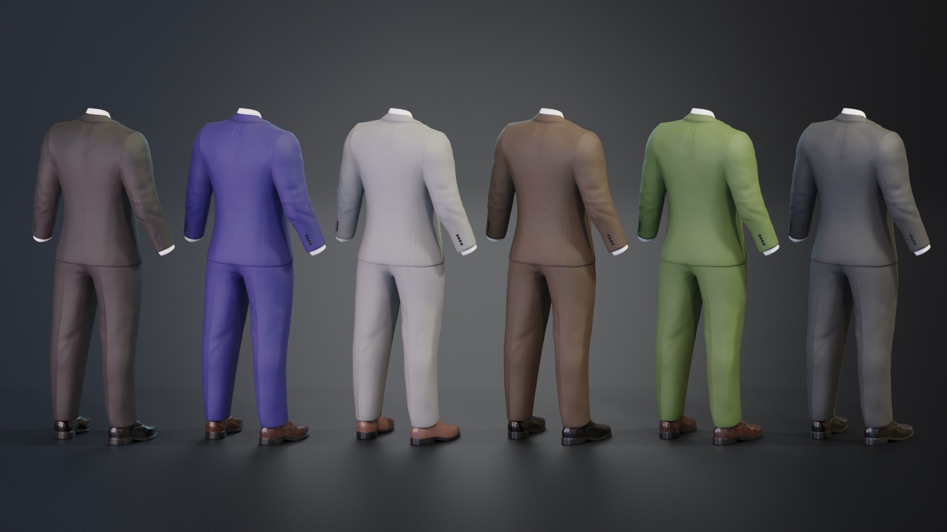 Men Formal Suit Collection - Animation and Game Ready _12