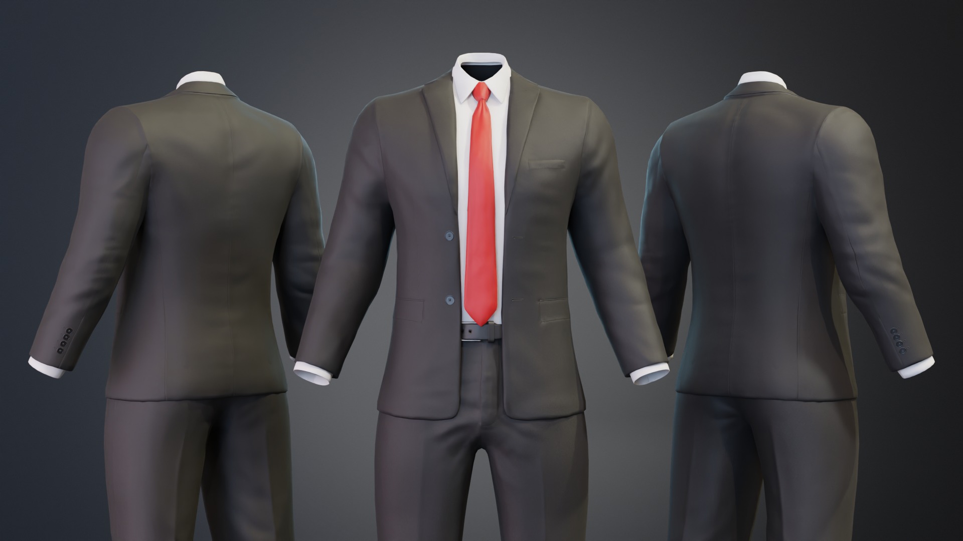 Men Formal Suit Collection - Animation and Game Ready _7