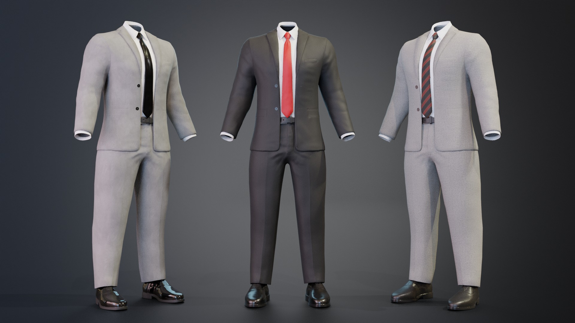 Men Formal Suit Collection - Animation and Game Ready _4