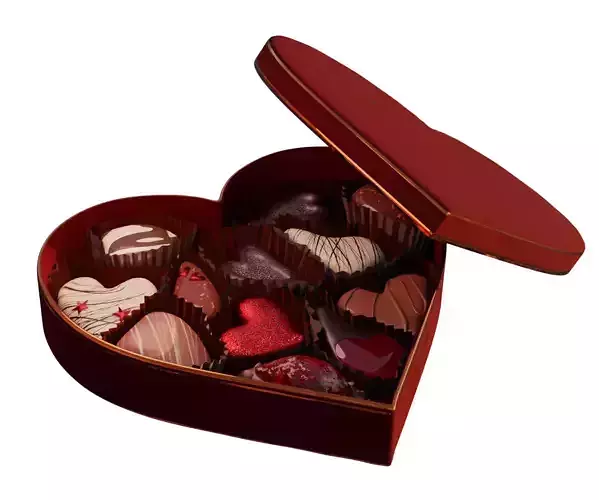 Romantic CANDY Chocolate Box 3D model