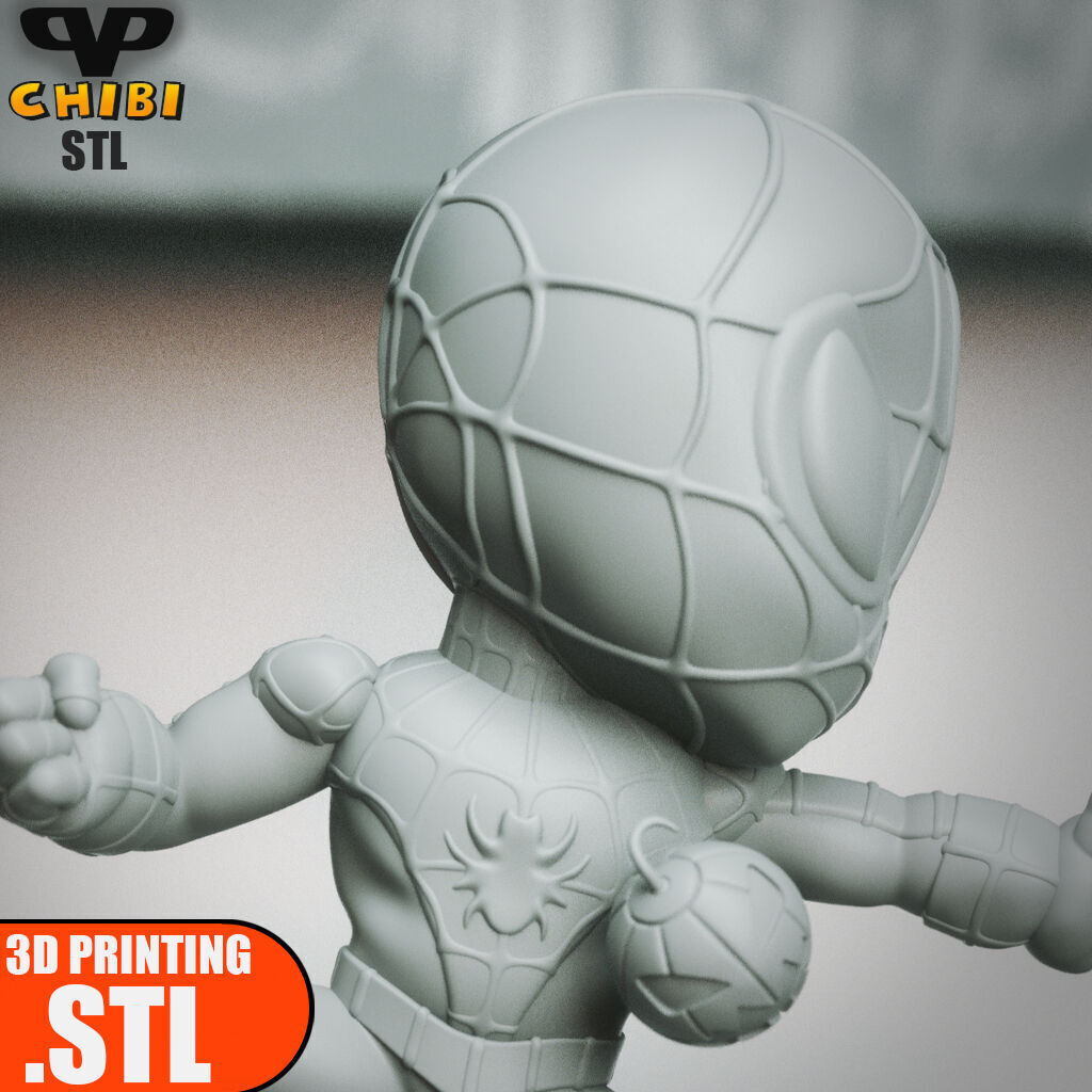 Spider-Man vs Green Goblin STL for 3D Printing ChibiSTL 3DXM 3D print model_6