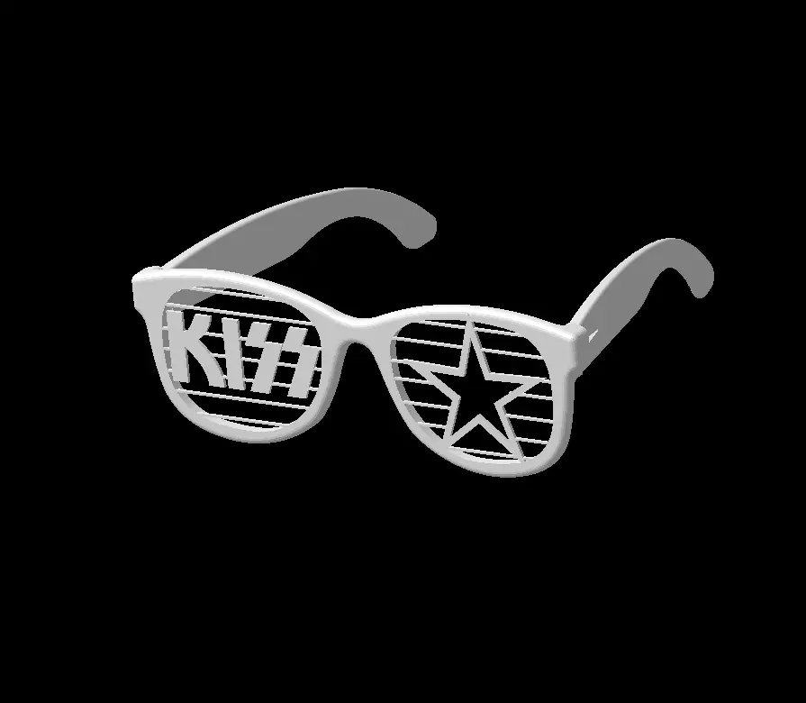 KISS FAN SUNGLASSES 3D print model_0