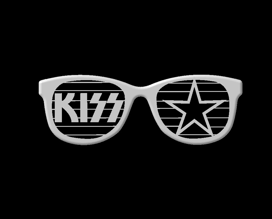 KISS FAN SUNGLASSES 3D print model_1