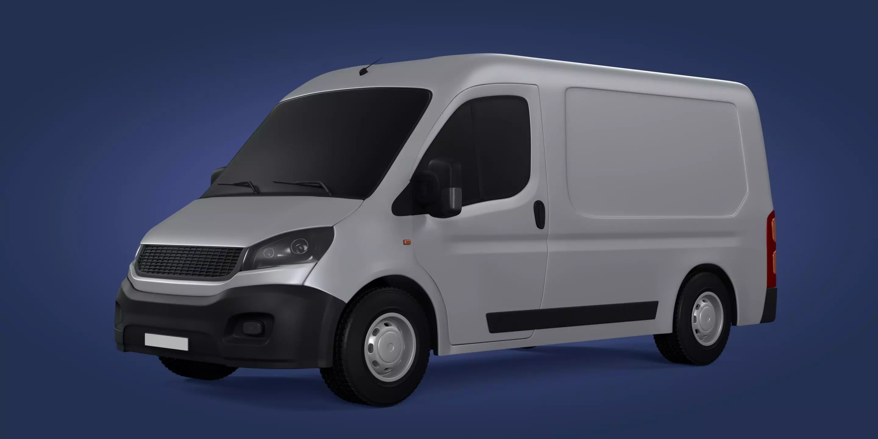 Generic Van Low-poly 3D model_0