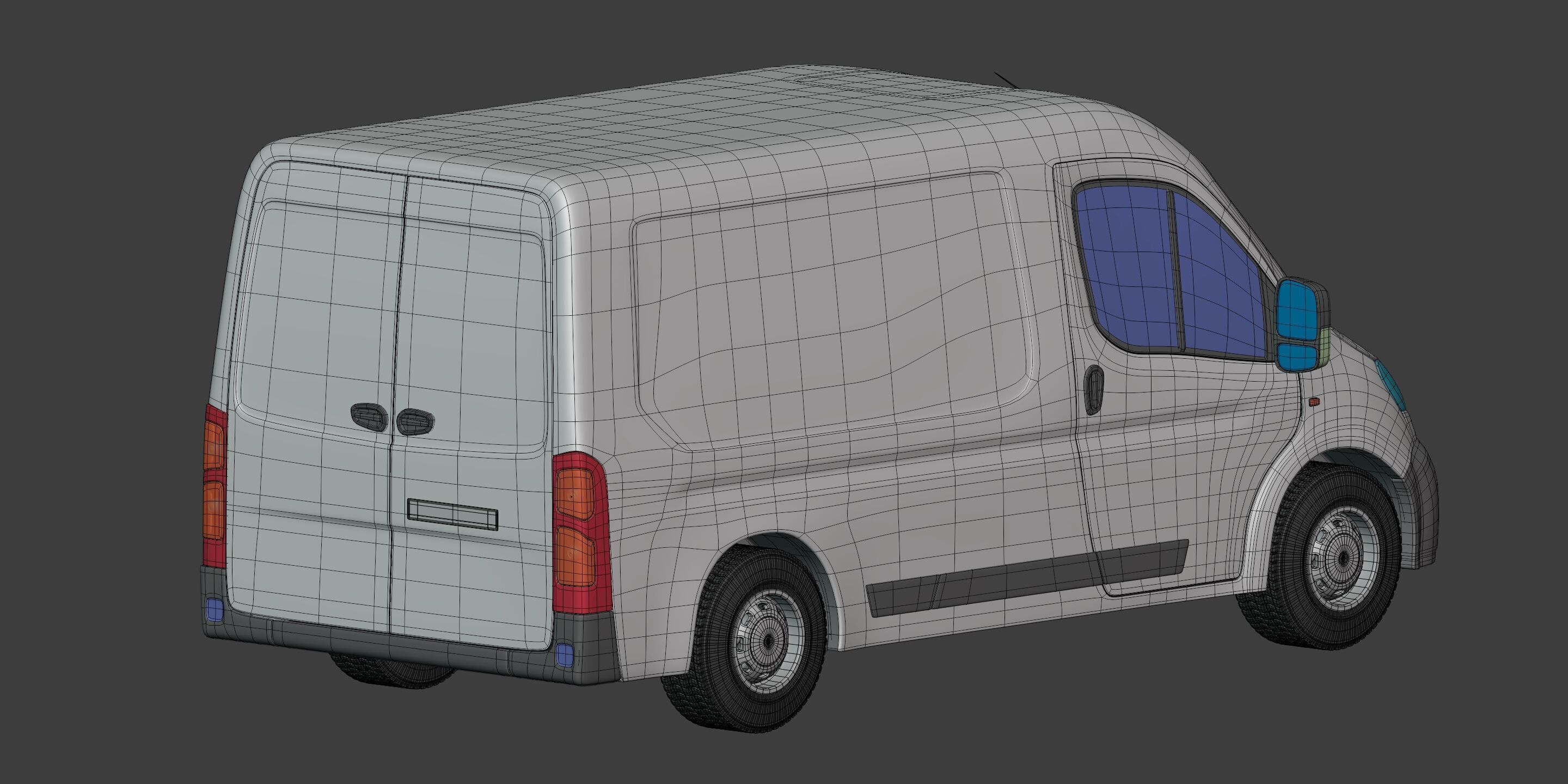 Generic Van Low-poly 3D model_10