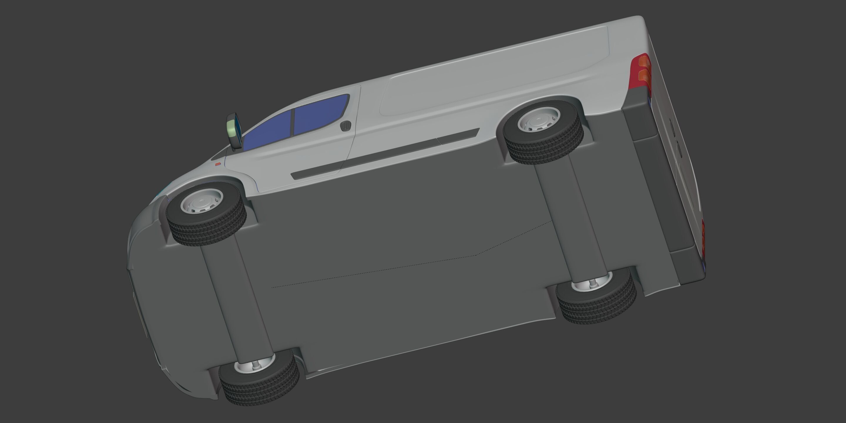 Generic Van Low-poly 3D model_13