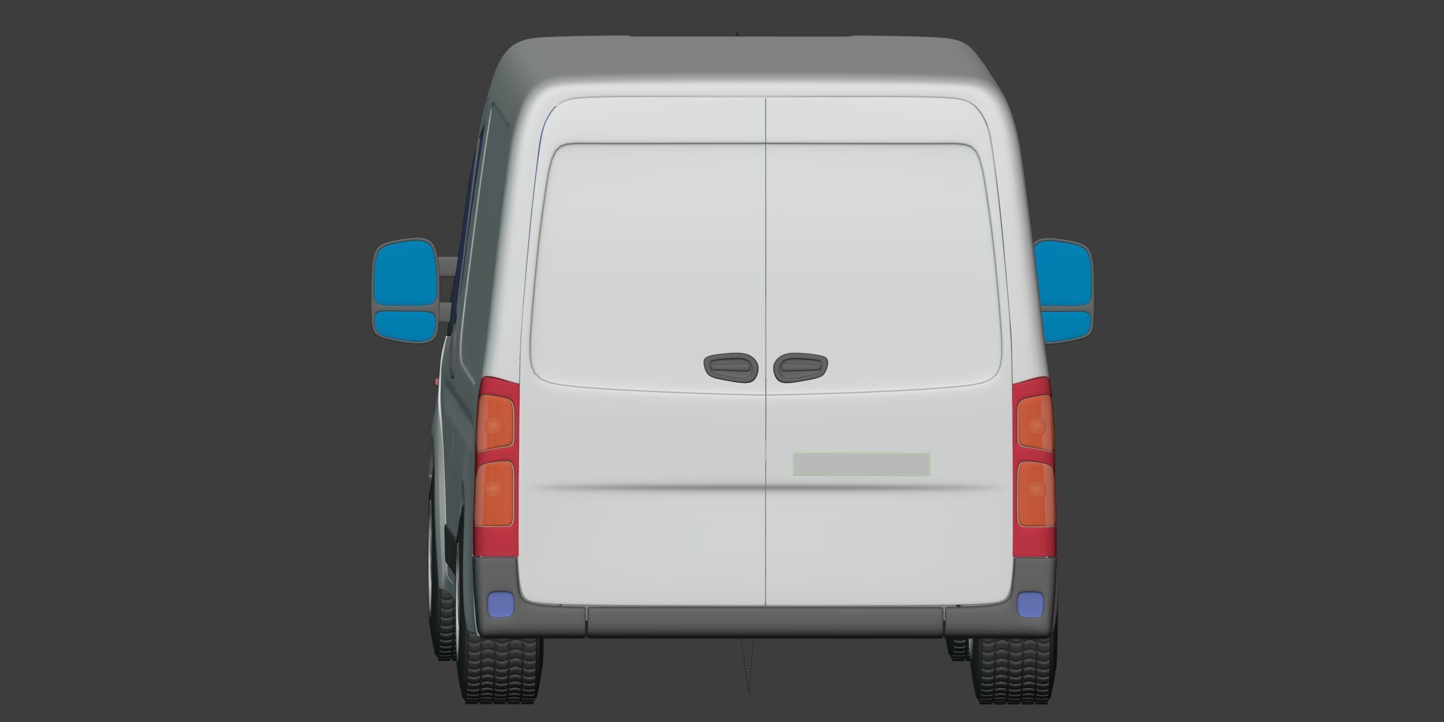Generic Van Low-poly 3D model_11
