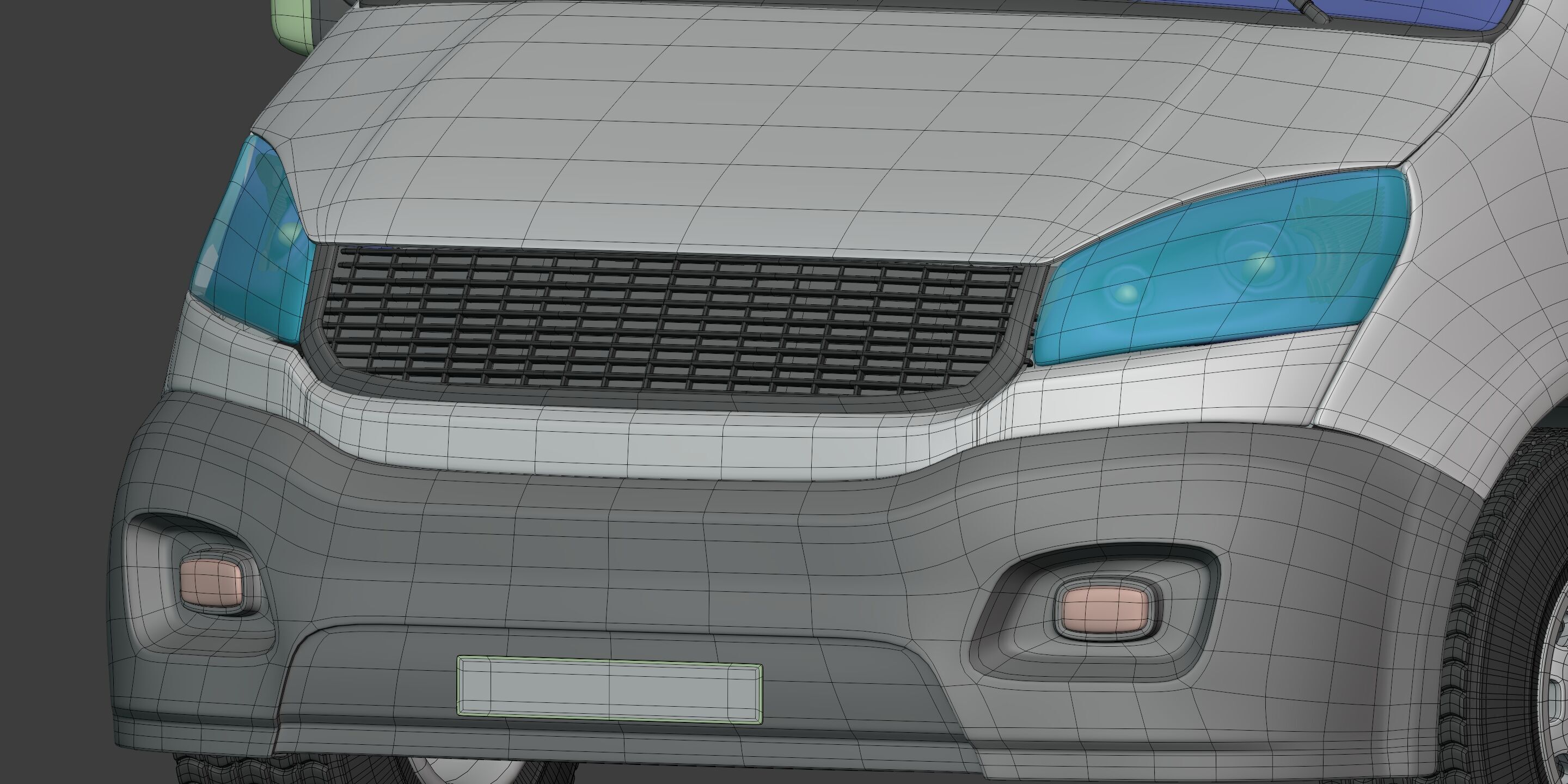 Generic Van Low-poly 3D model_16