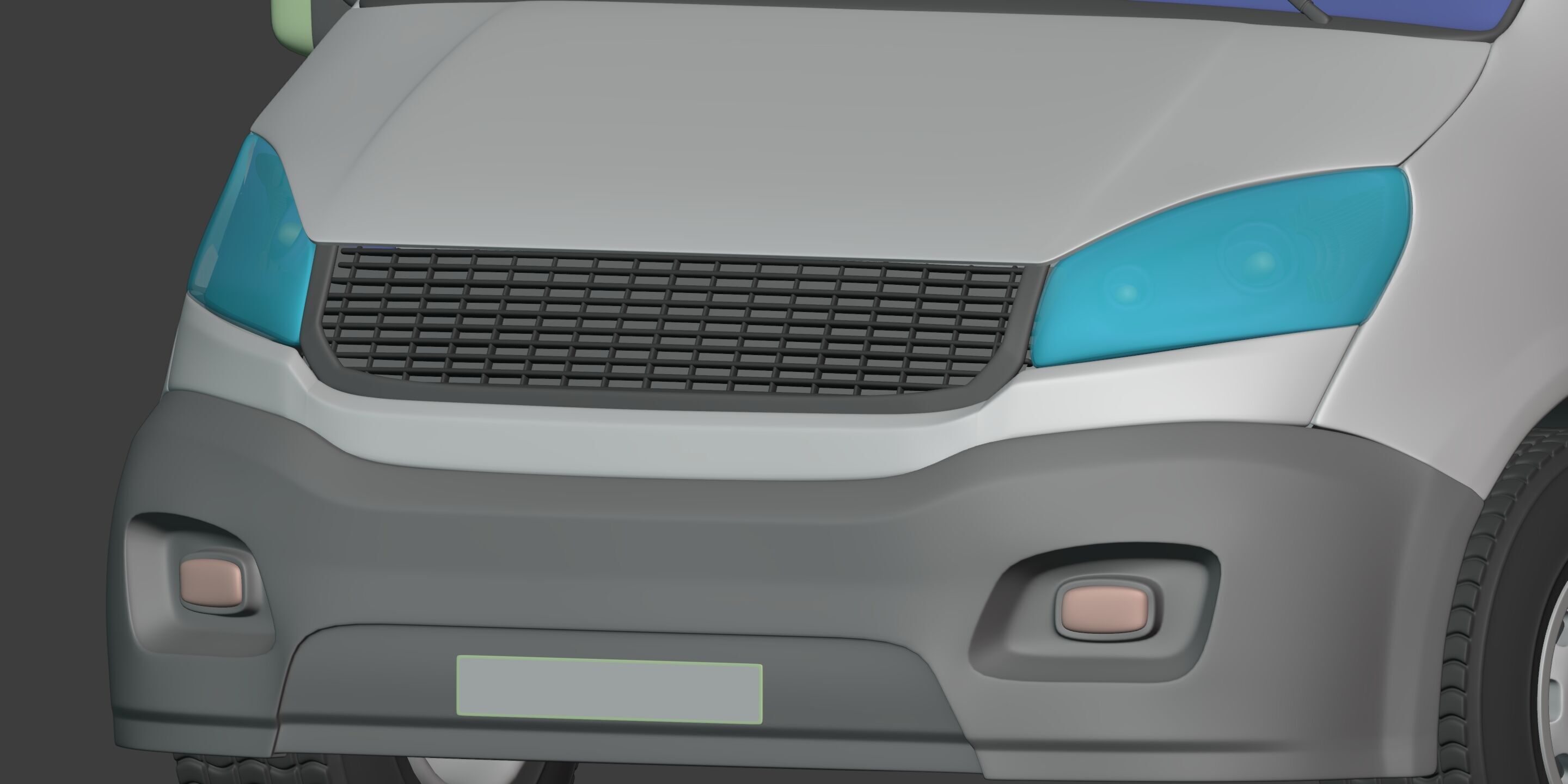 Generic Van Low-poly 3D model_15