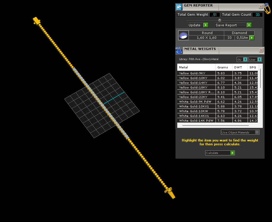 tennis bracelet 3D print model_1