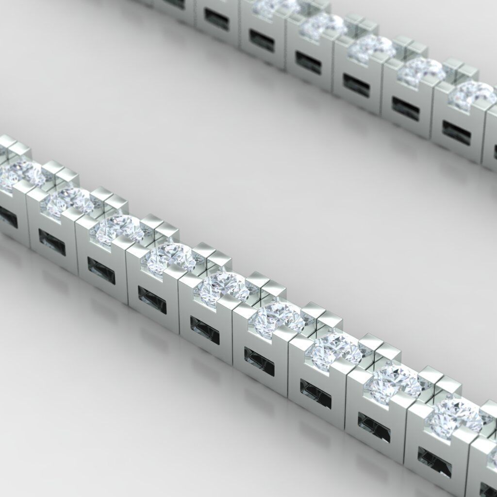 tennis bracelet 3D print model_3