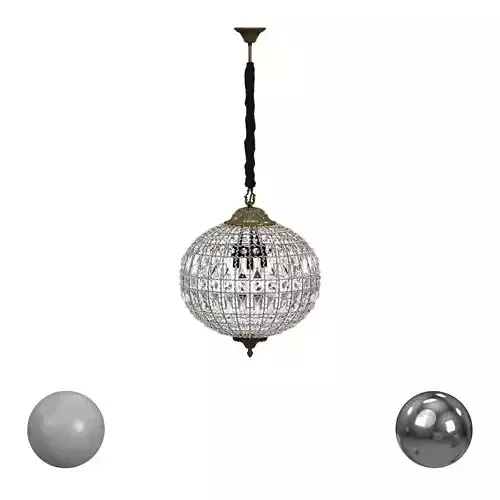 Crystal lamp glass beads medium 3D model