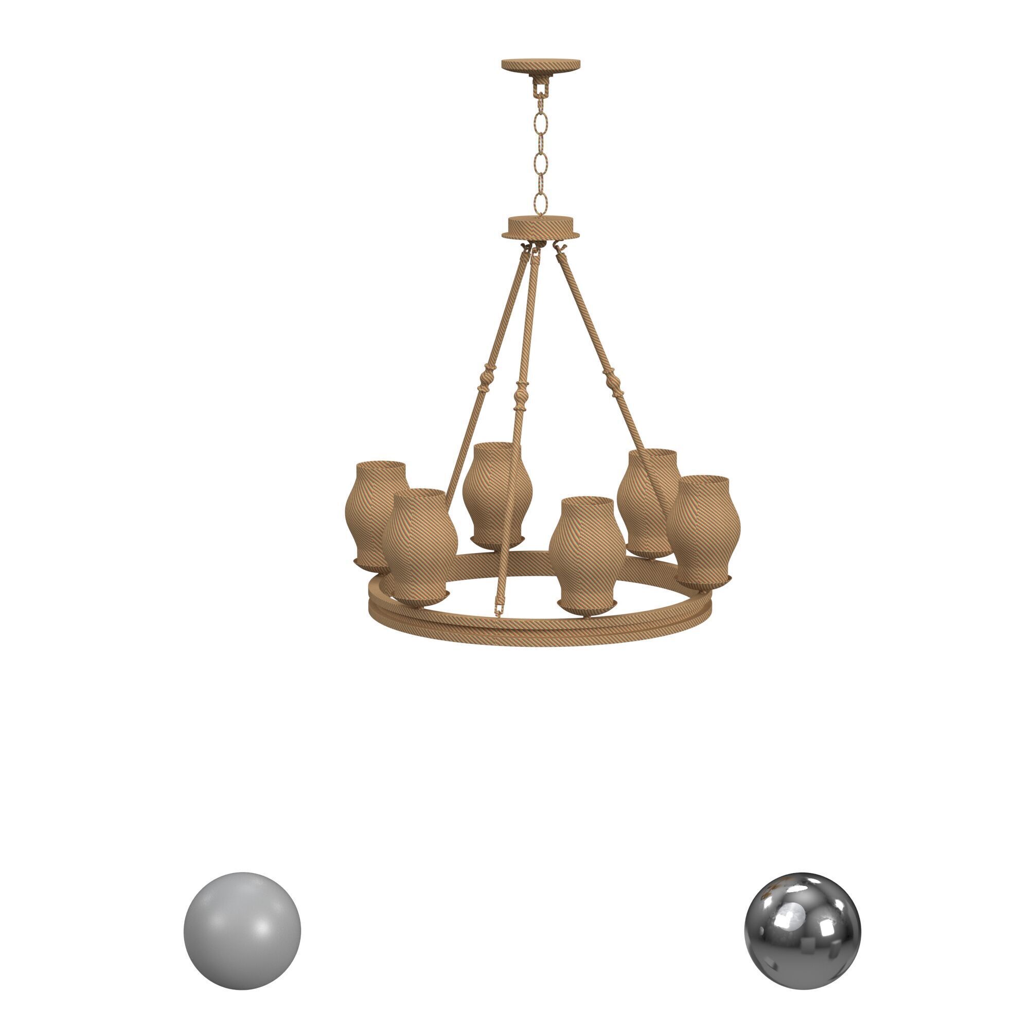 Safavieh Fritz 25 Inch Dia Adjustable Chandelier 3D model_2