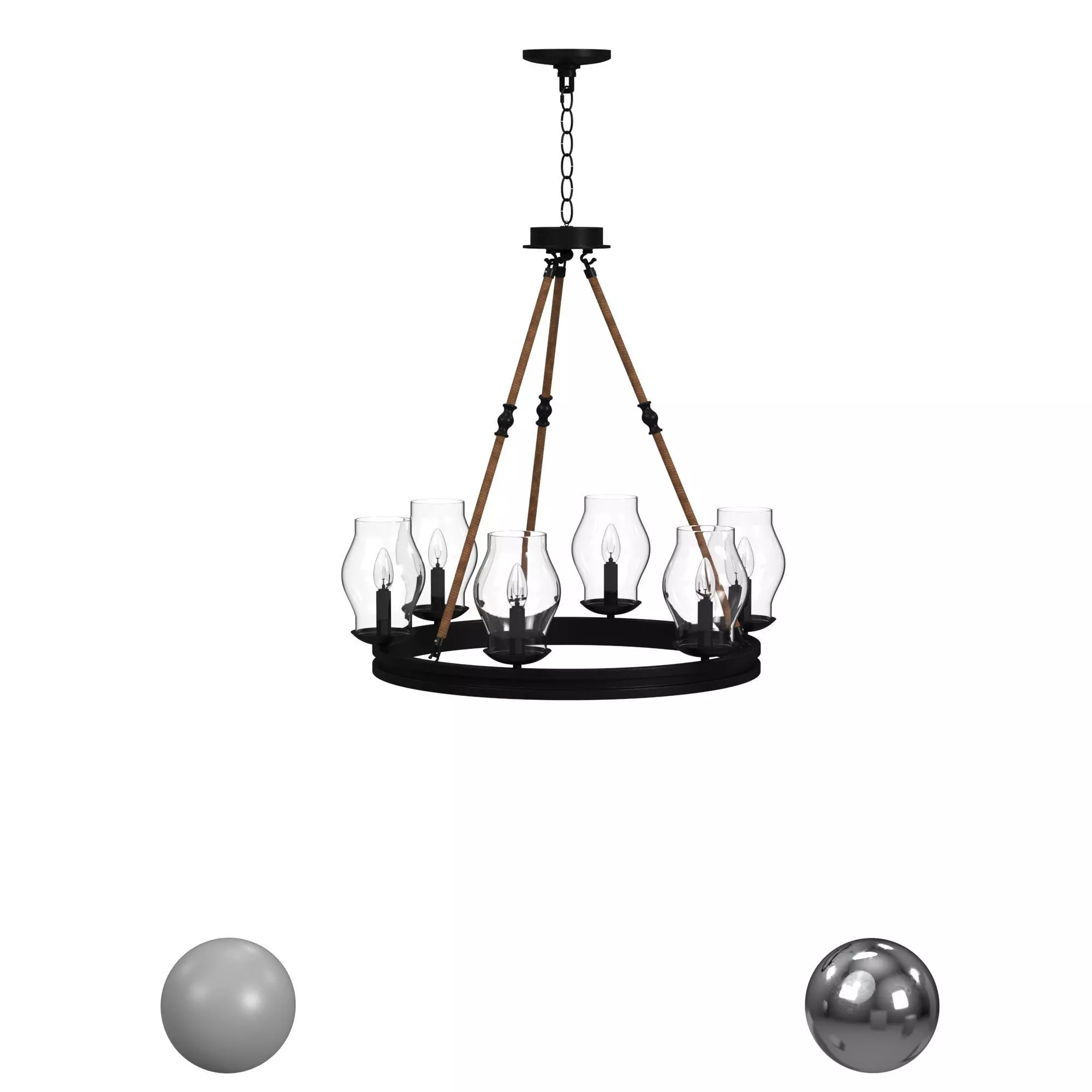 Safavieh Fritz 25 Inch Dia Adjustable Chandelier 3D model_0
