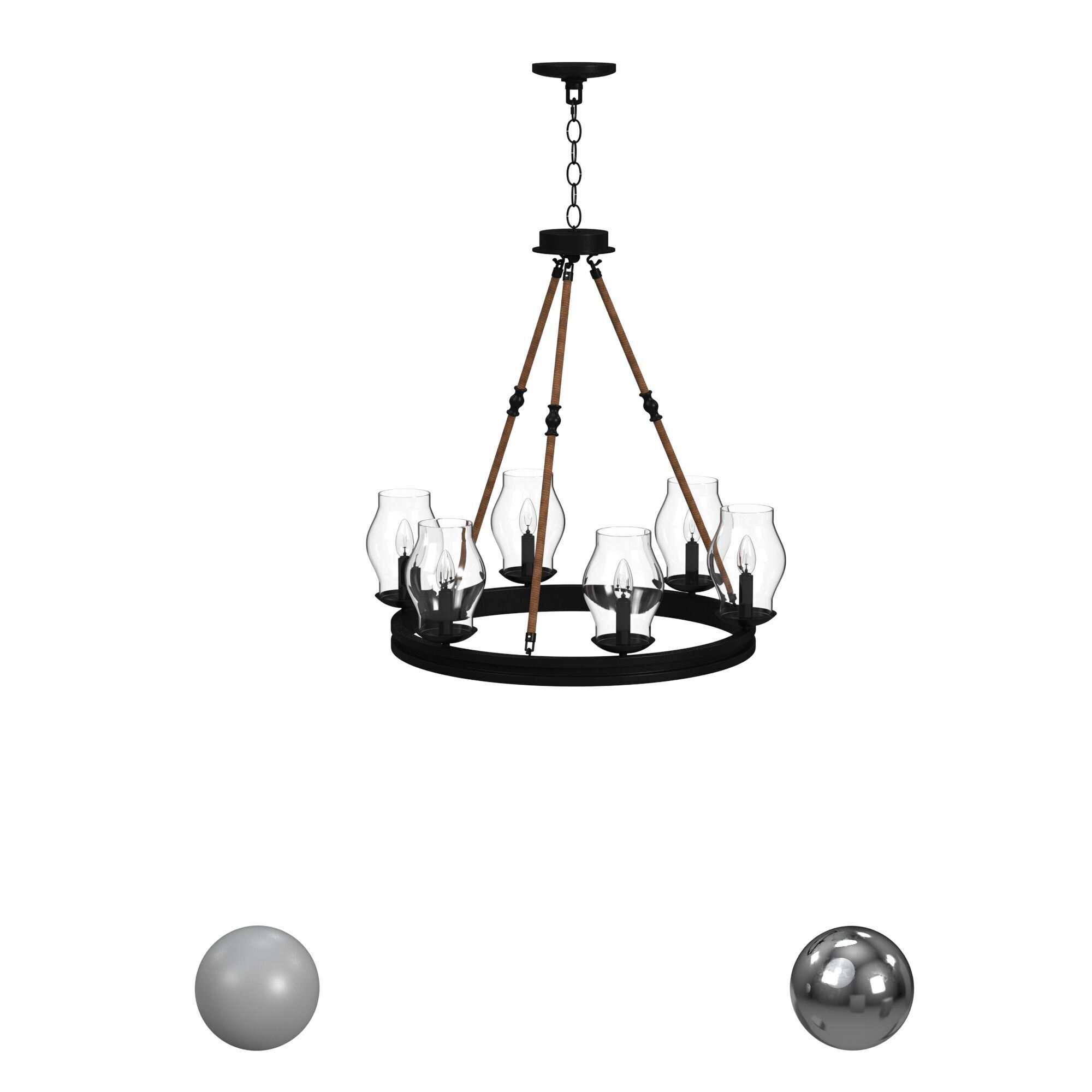 Safavieh Fritz 25 Inch Dia Adjustable Chandelier 3D model_1