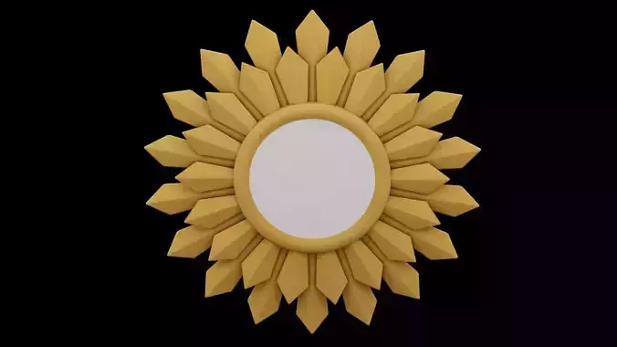 Flowered Mirror Design 