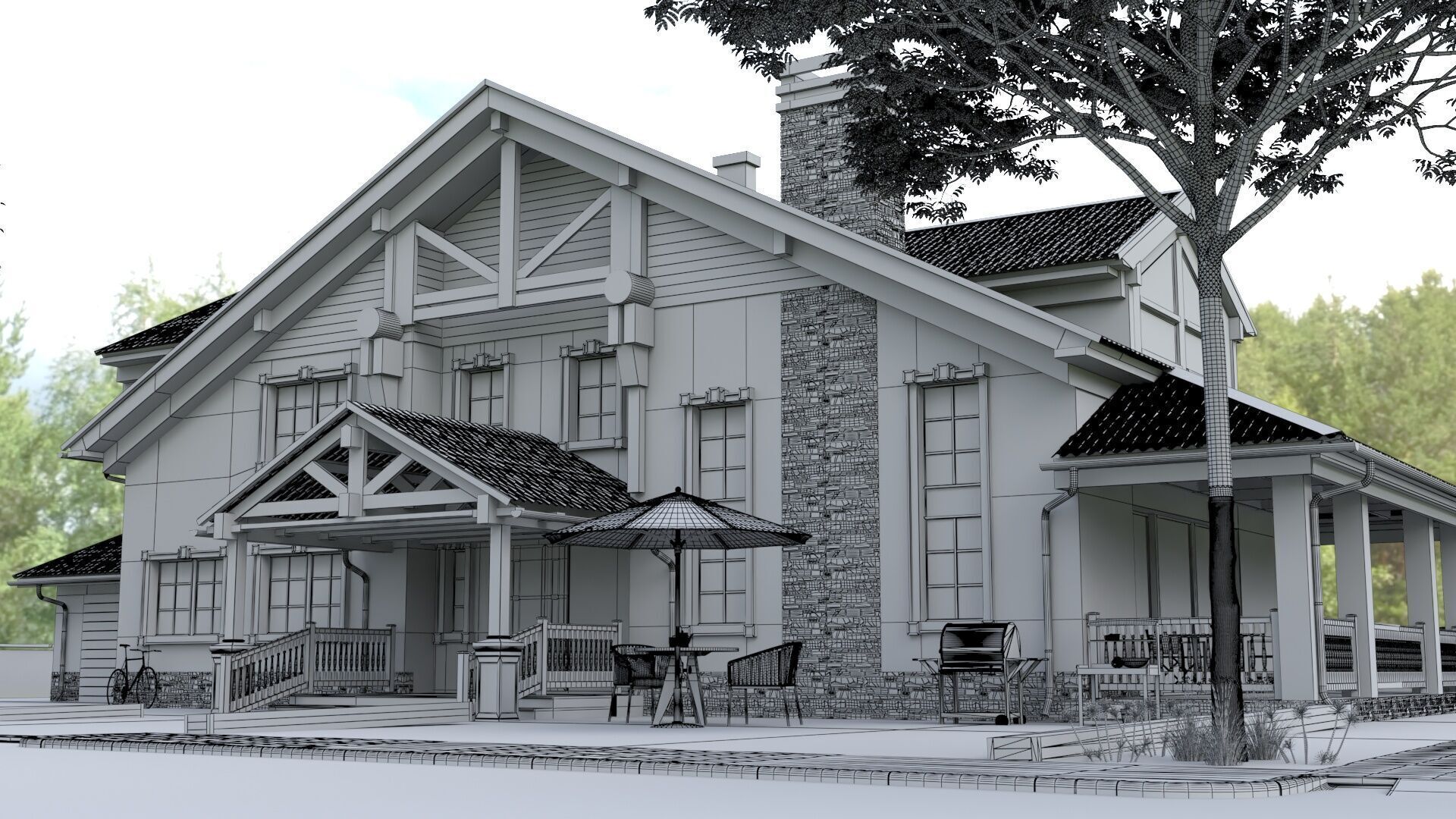 House castle 3D model_8