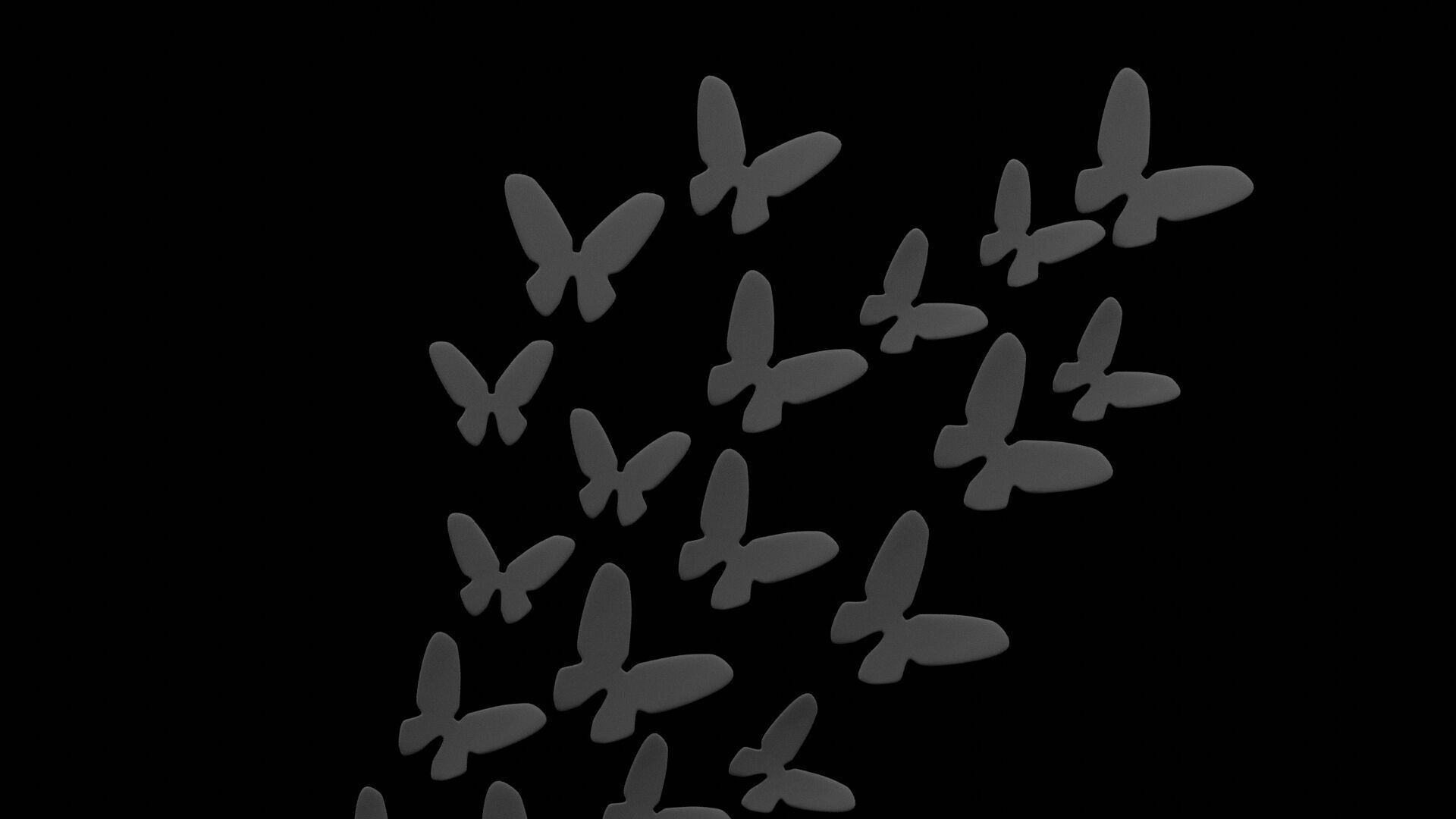 Butterfly Geometrical Furniture Design Low-poly 3D model_4