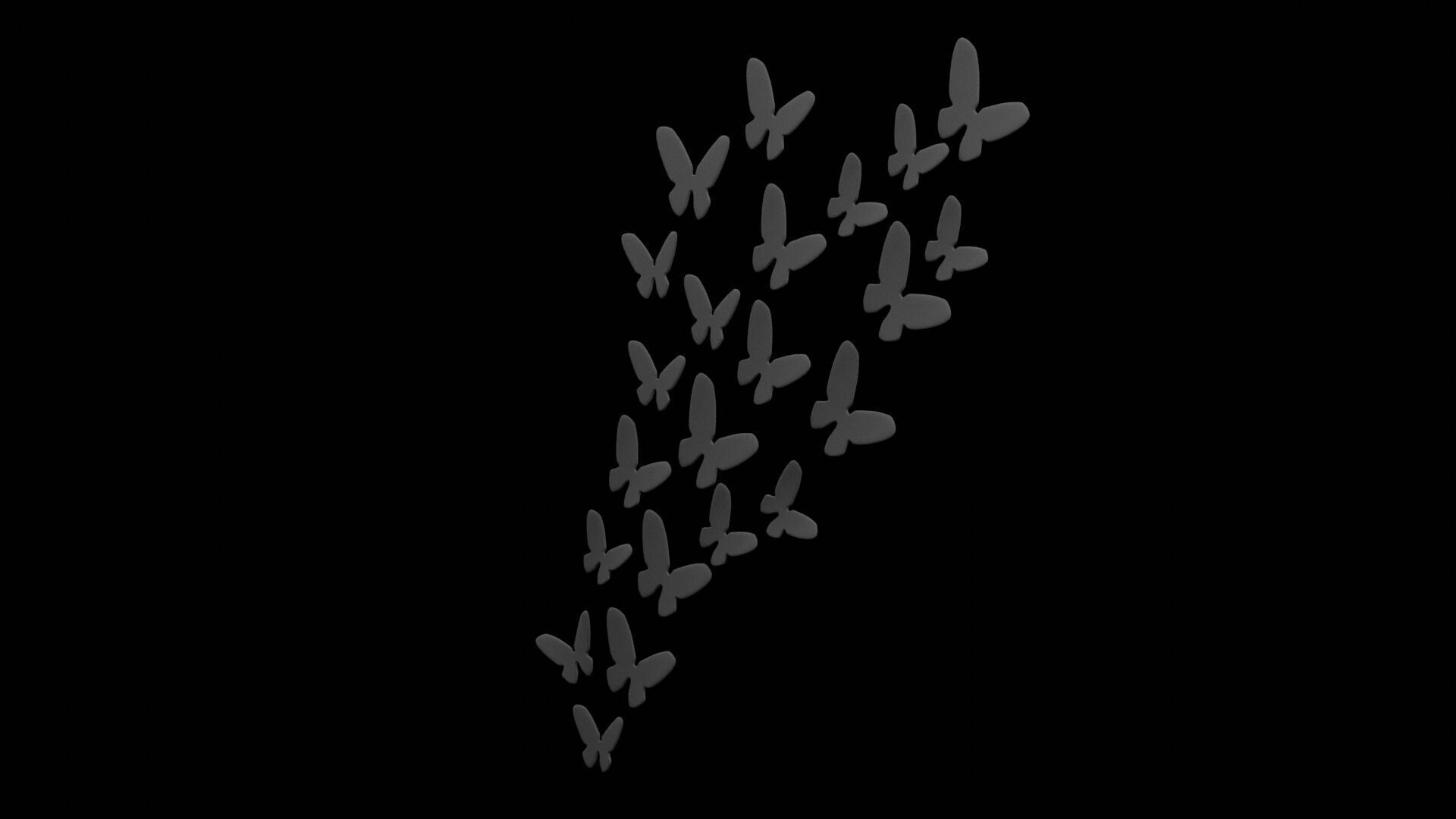 Butterfly Geometrical Furniture Design Low-poly 3D model_2