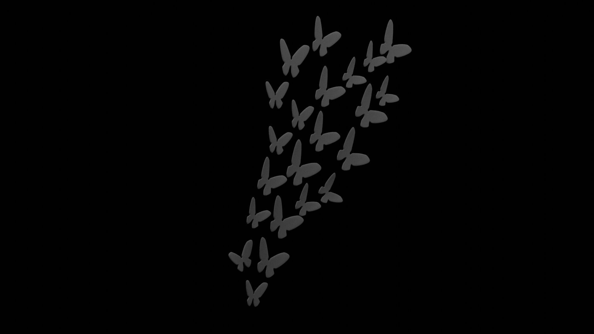 Butterfly Geometrical Furniture Design Low-poly 3D model_1