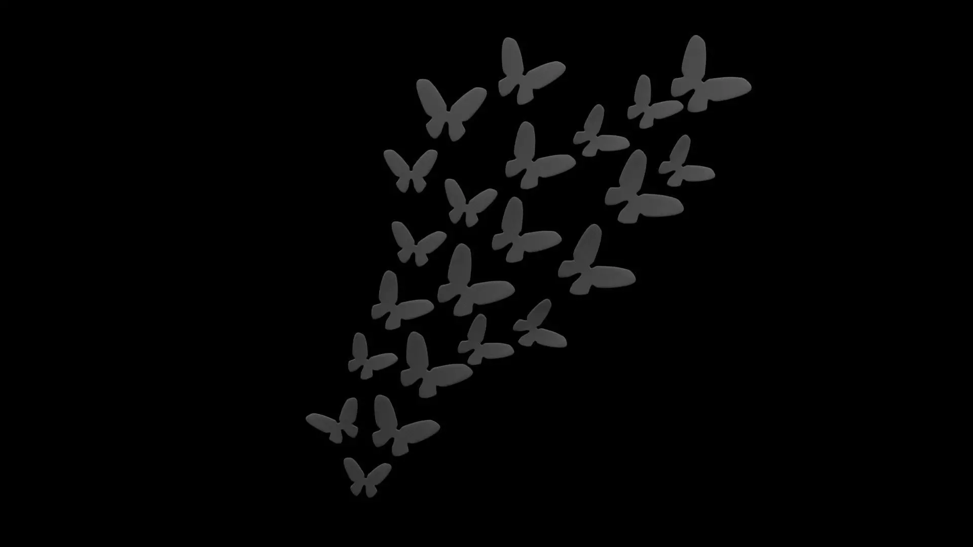 Butterfly Geometrical Furniture Design Low-poly 3D model_0