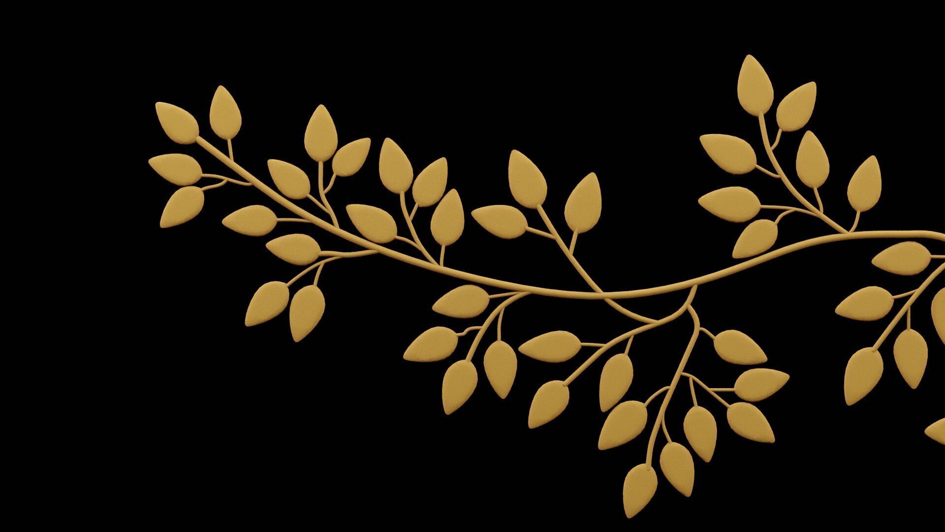 Leaves Geometrical Furniture Design Low-poly 3D model_3