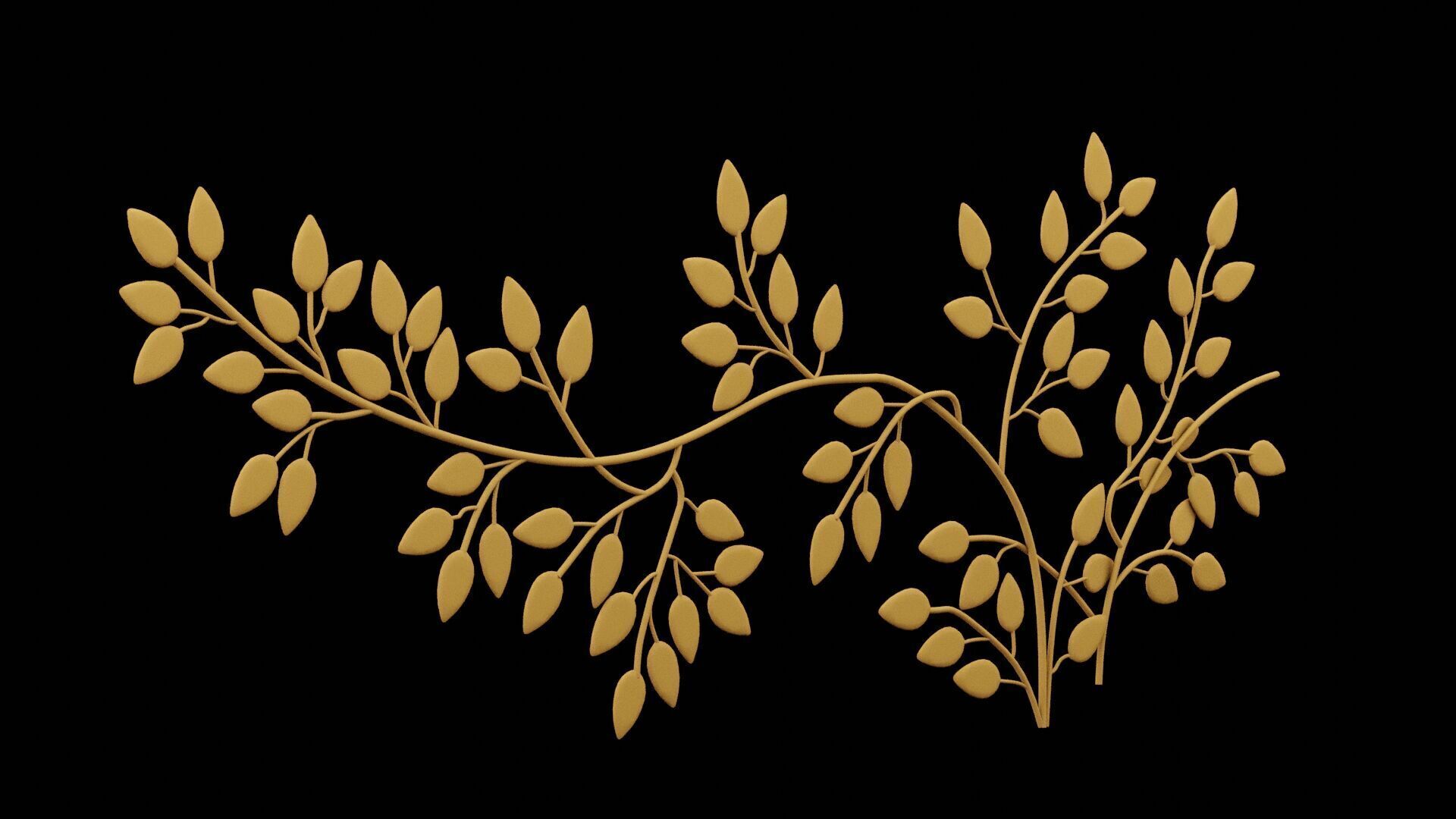 Leaves Geometrical Furniture Design Low-poly 3D model_1