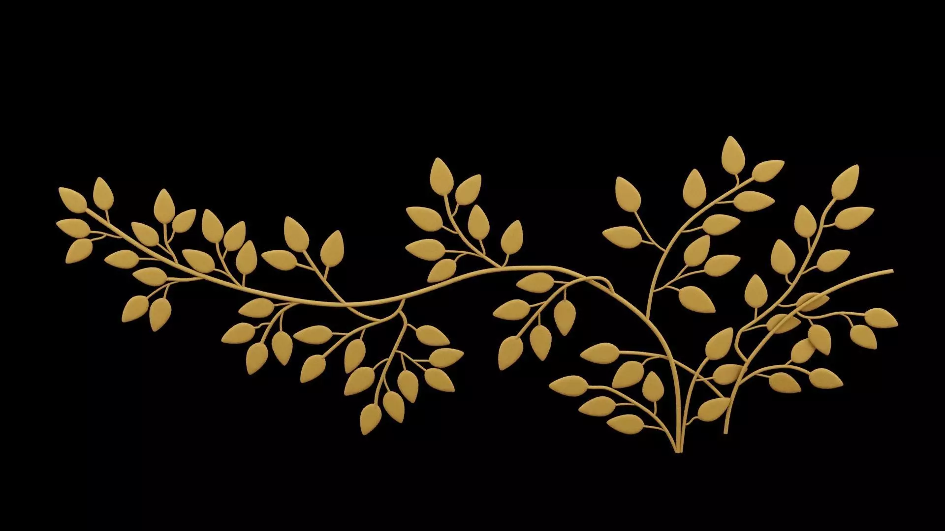 Leaves Geometrical Furniture Design Low-poly 3D model_0