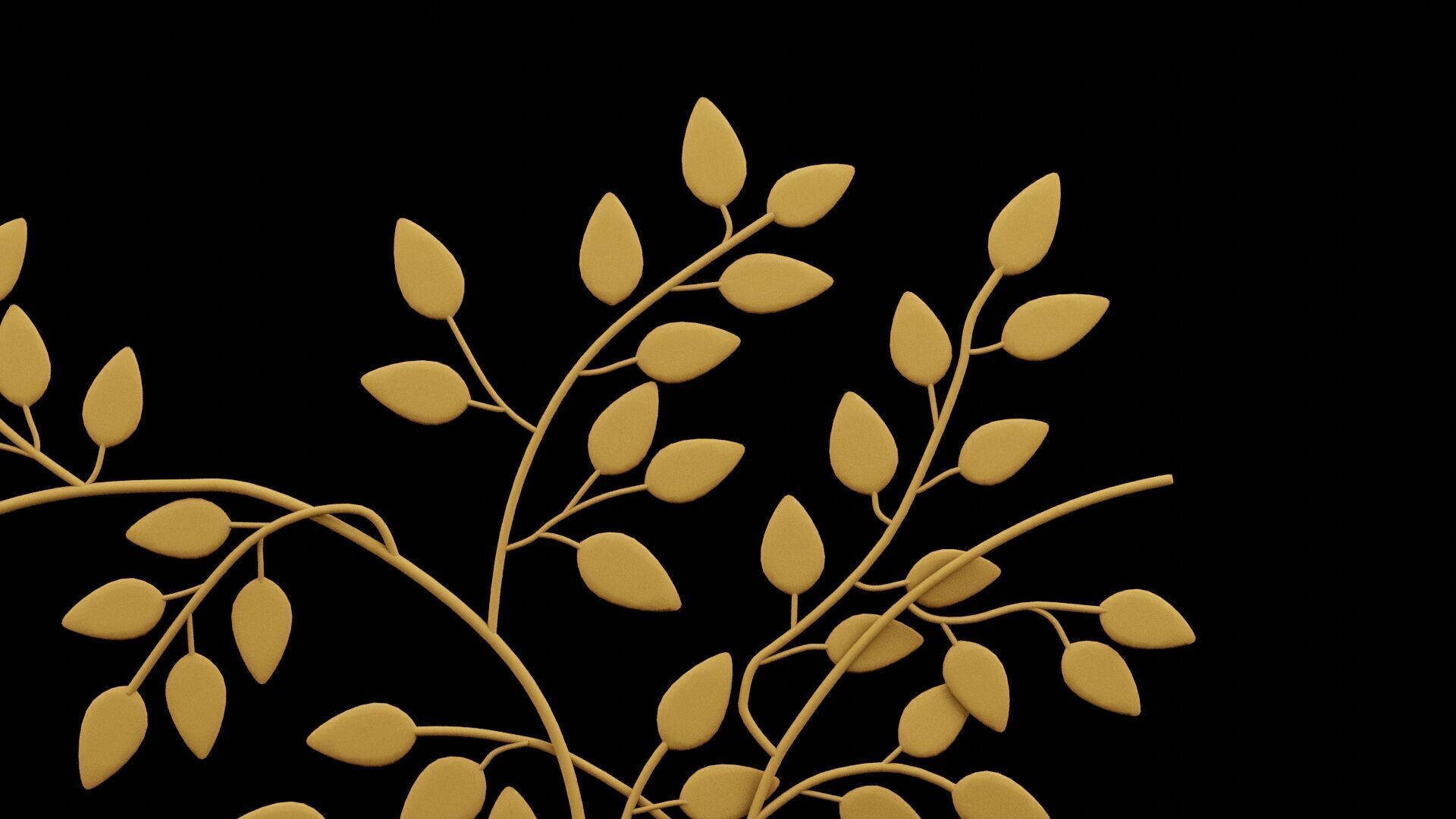 Leaves Geometrical Furniture Design Low-poly 3D model_4