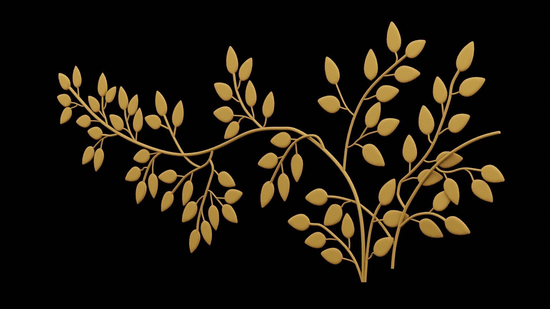 Leaves Geometrical Furniture Design Low-poly 3D model_2