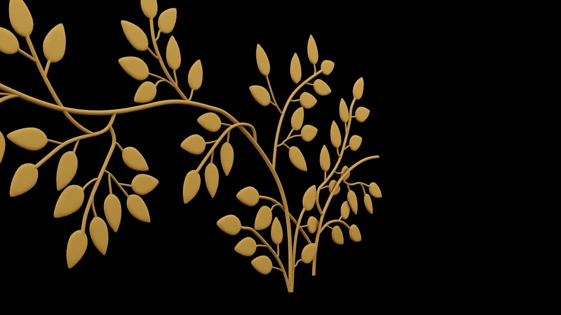 Leaves Geometrical Furniture Design Low-poly 3D model_5