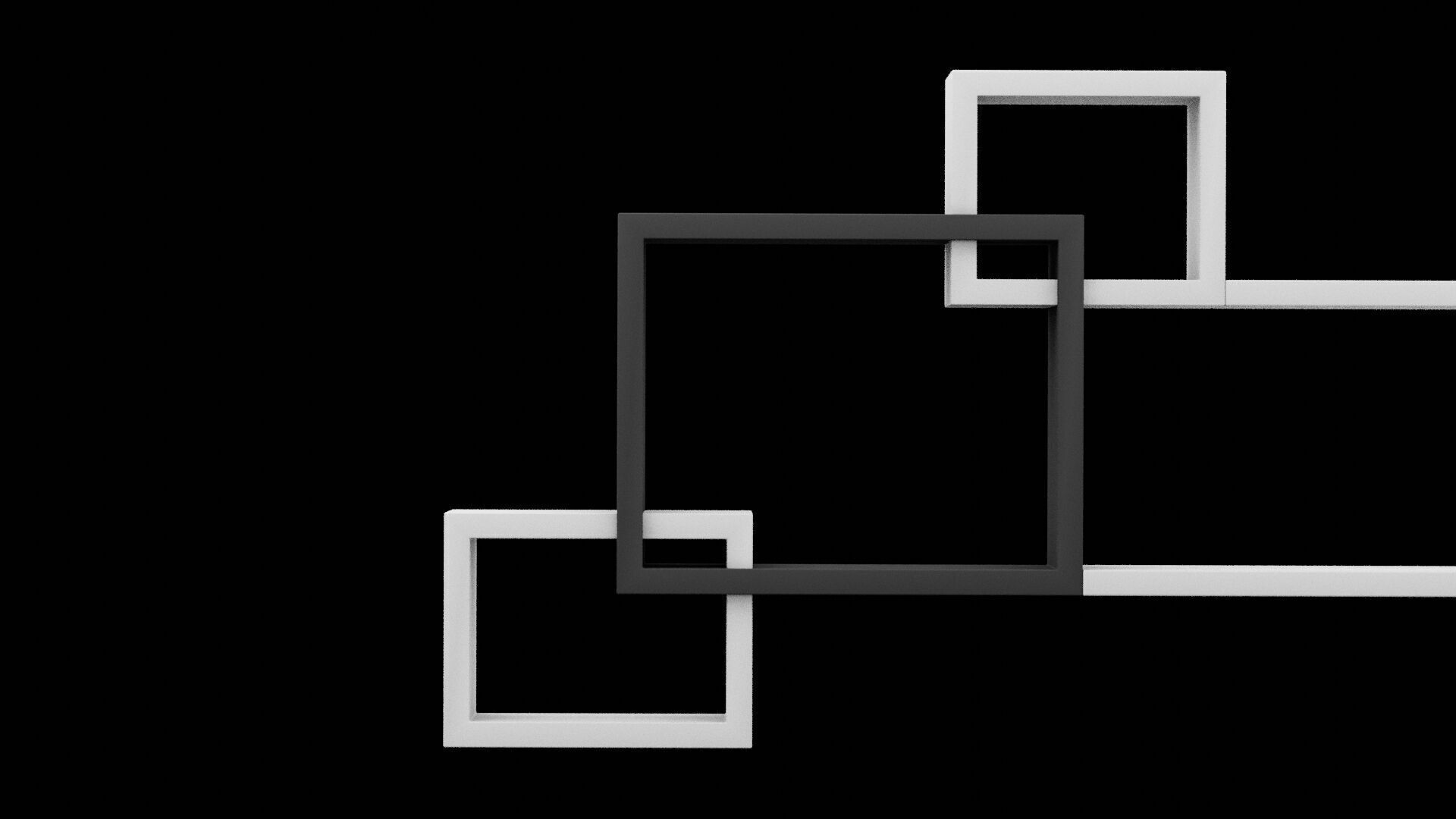 Geometrical Furniture Design Low-poly 3D model_3