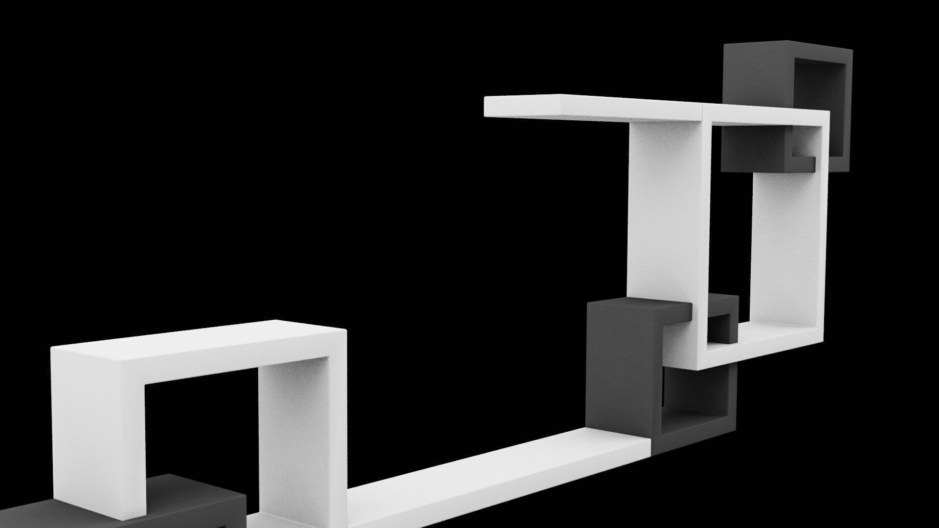 Geometrical Furniture Design Low-poly 3D model_5