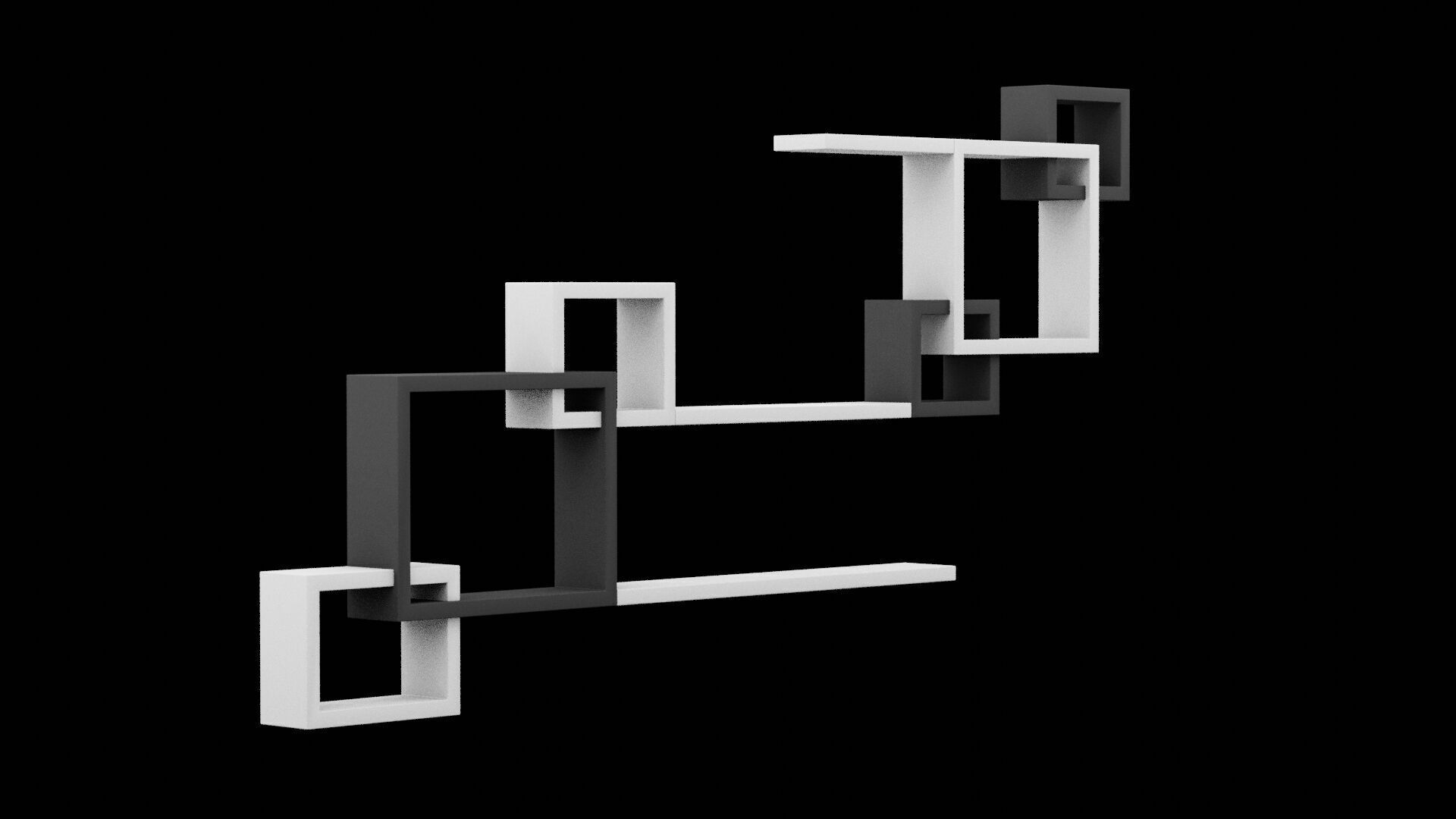 Geometrical Furniture Design Low-poly 3D model_1