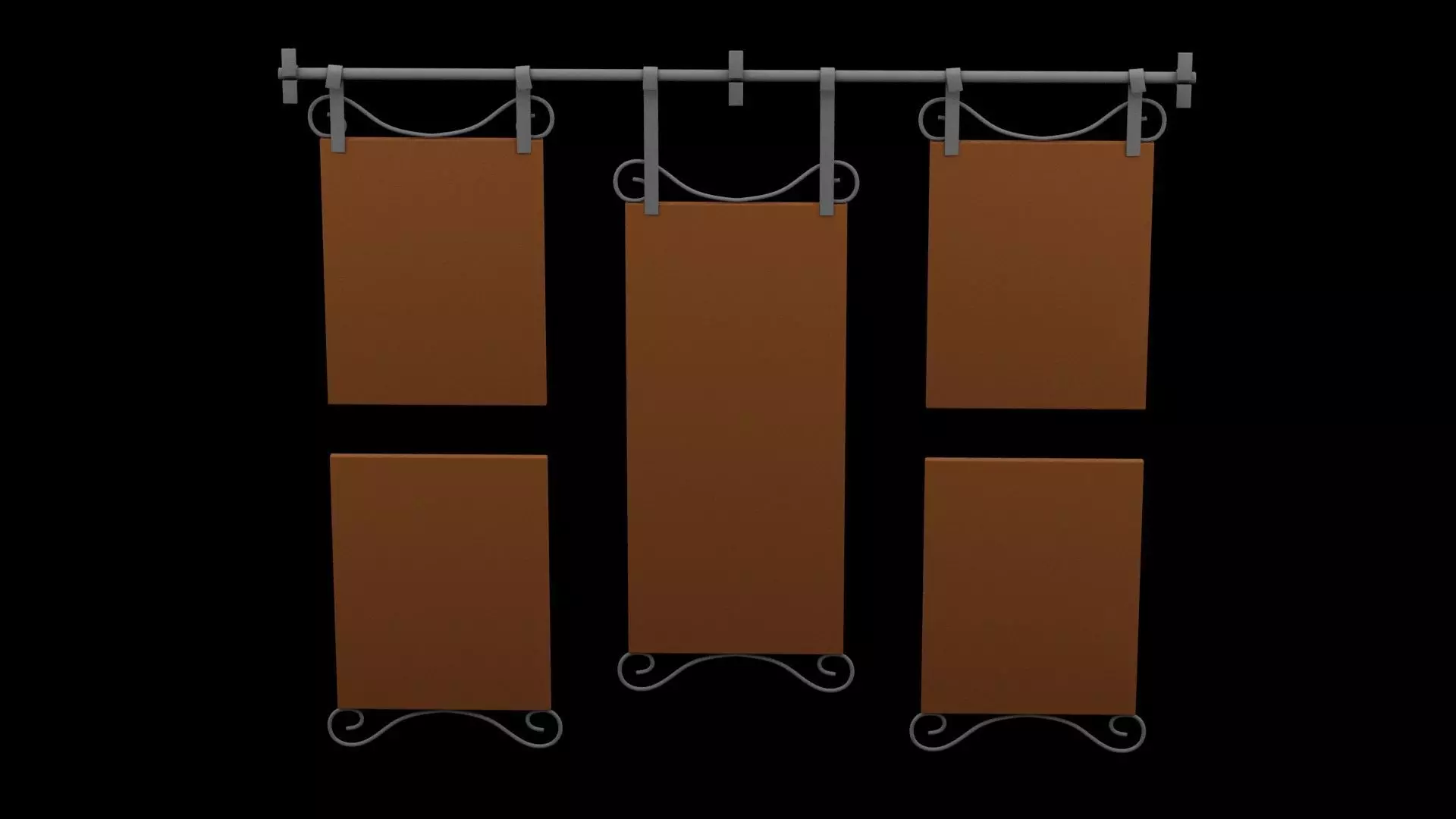 Geometrical Furniture Design Low-poly 3D model_0